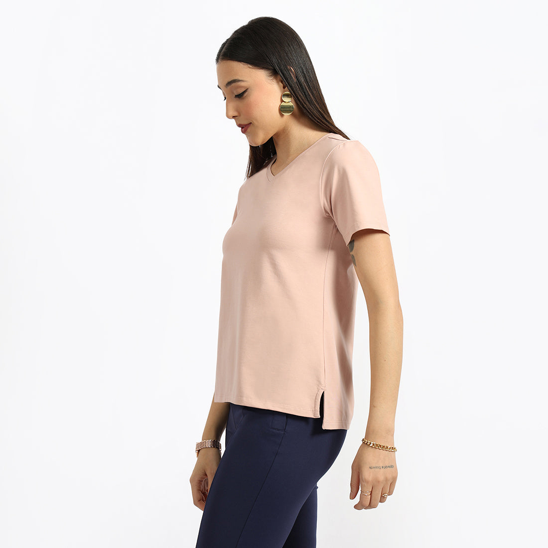 Last Tee - V Neck Half Sleeves