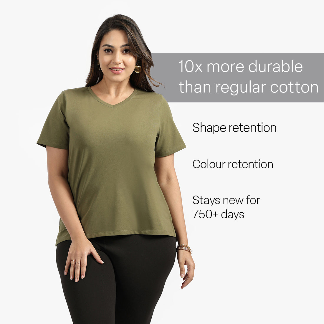 Last Tee - V Neck Half Sleeves