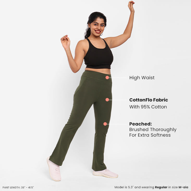 Groove-In Cotton Flare Pants Tall