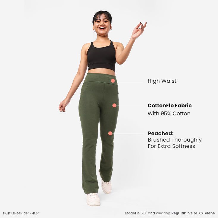 Groove-In Cotton Flare Pants Tall