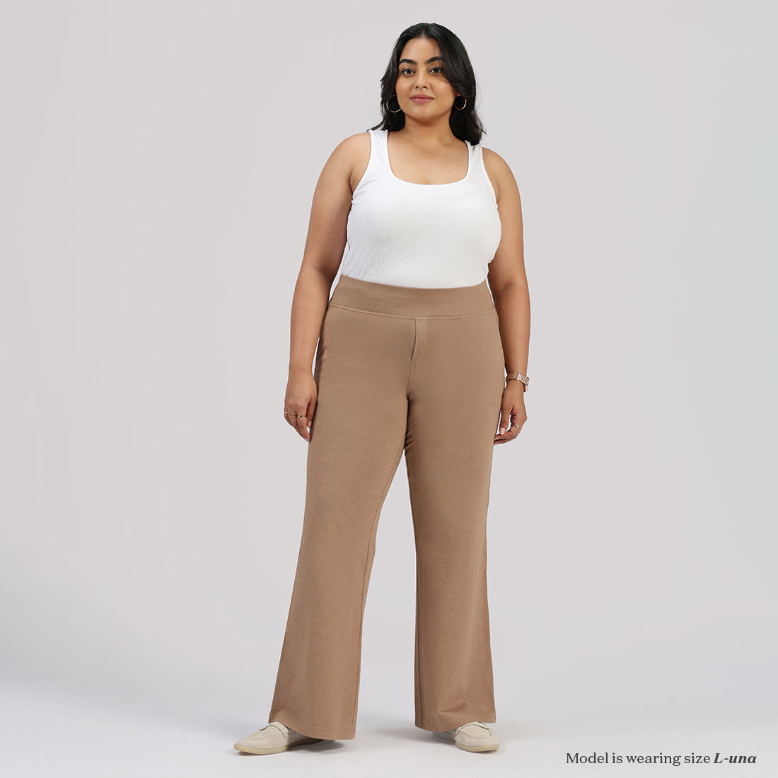 Work-To-Wine Twill Wide Leg Flare Pants