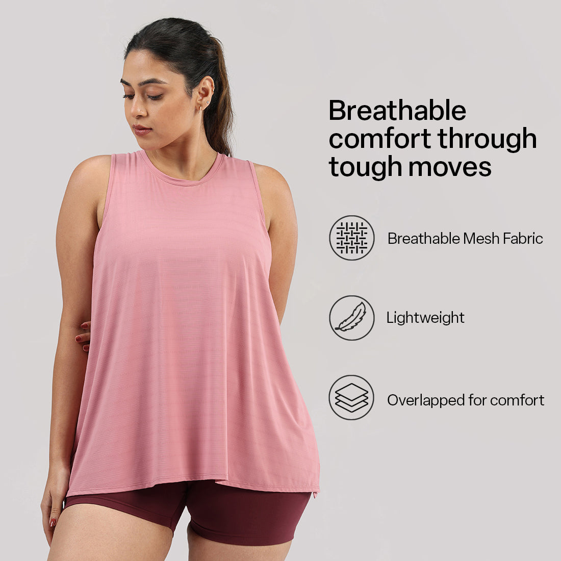 Most Breathable - Overlapped Mesh Tank