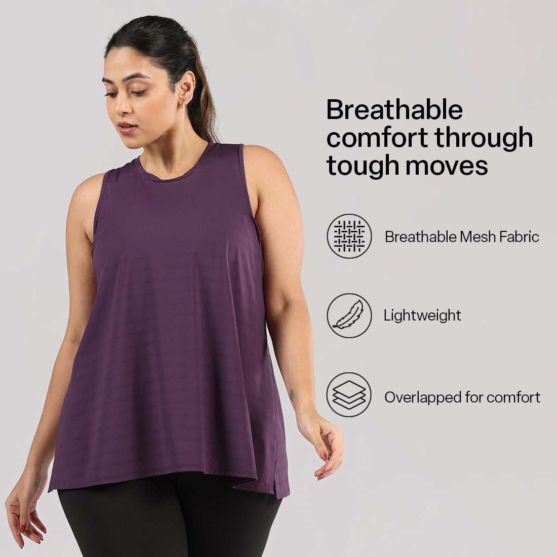 Most Breathable - Overlapped Mesh Tank