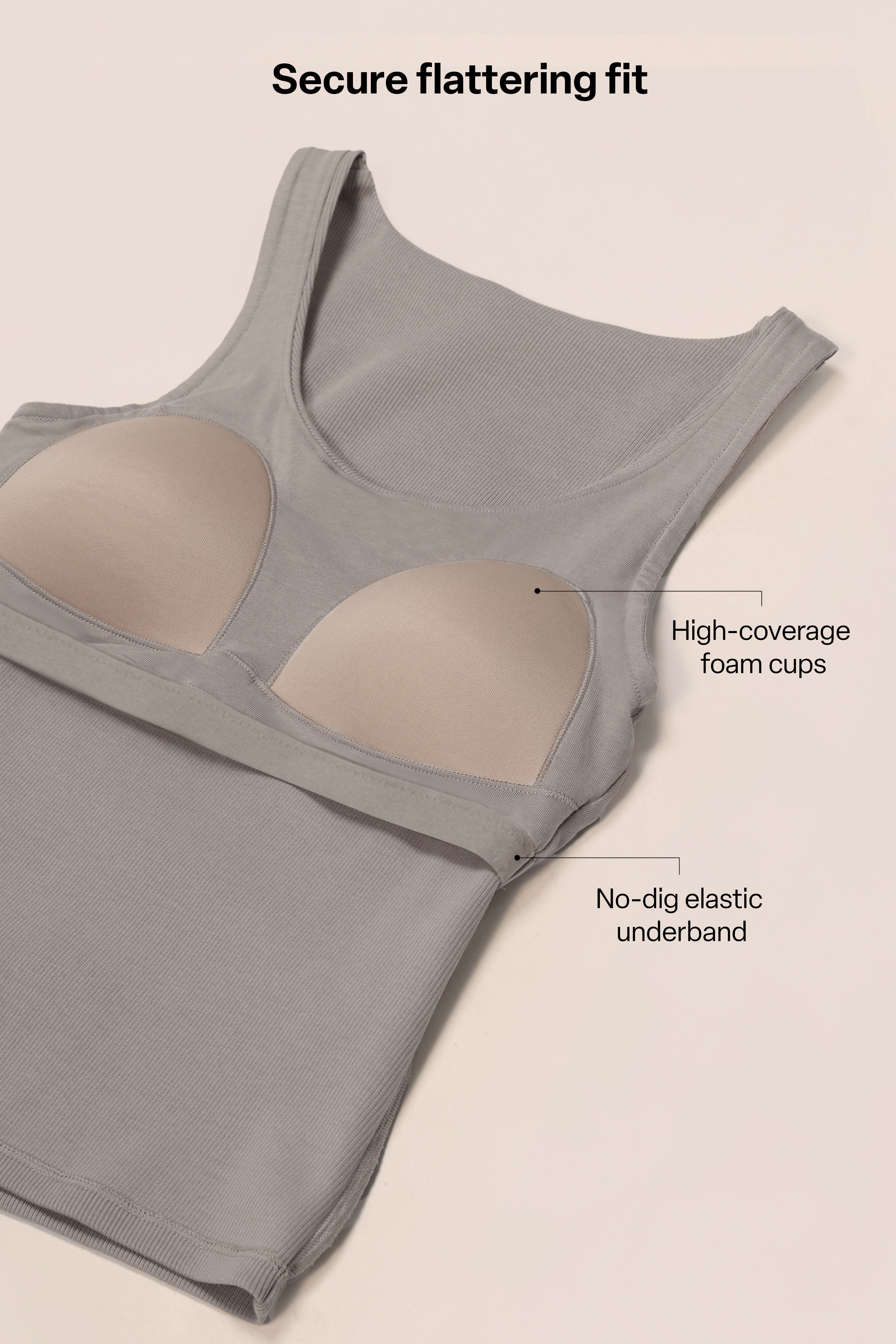 Blissentials Round Neck Built In Bra Top