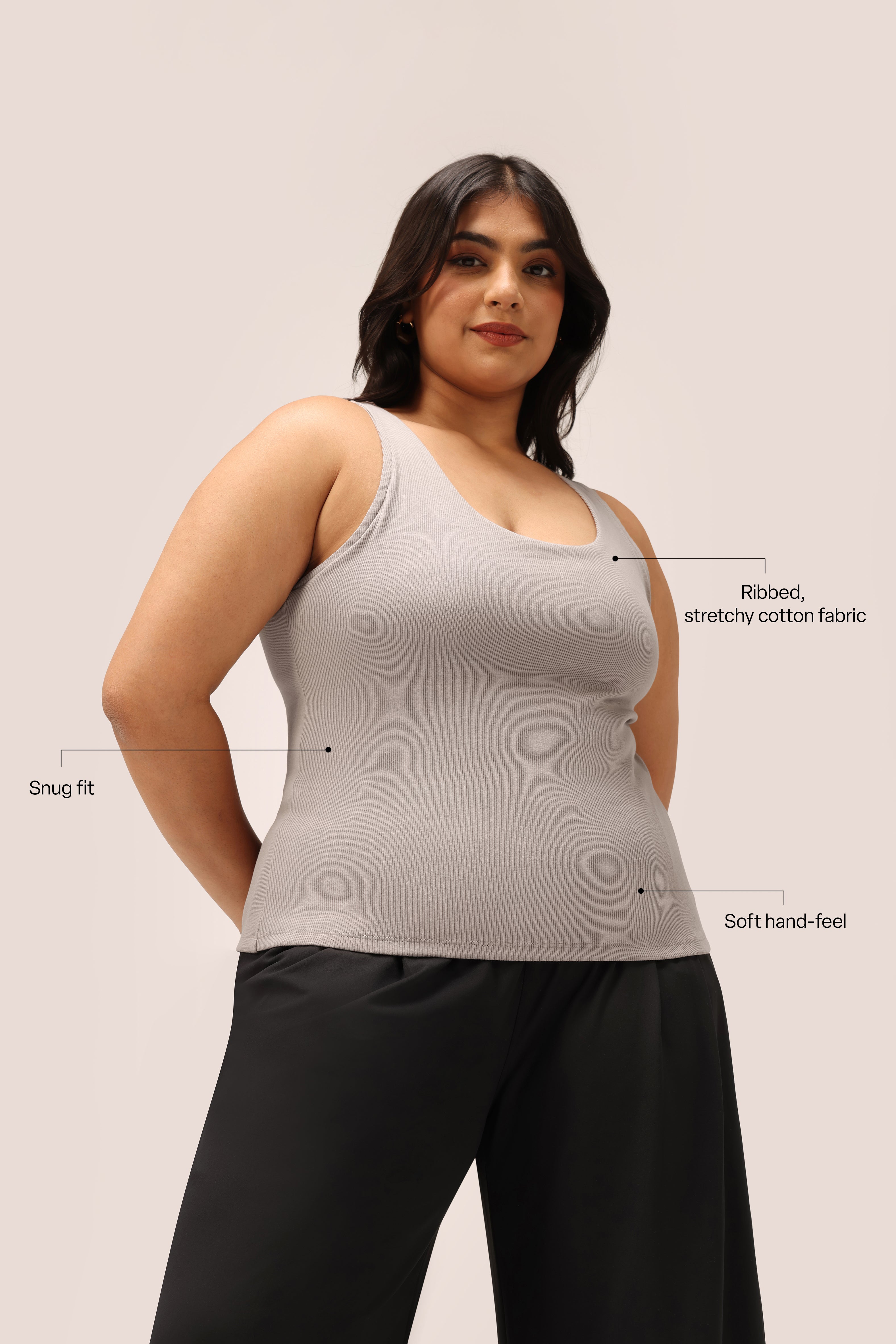 Blissentials Round Neck Built In Bra Top