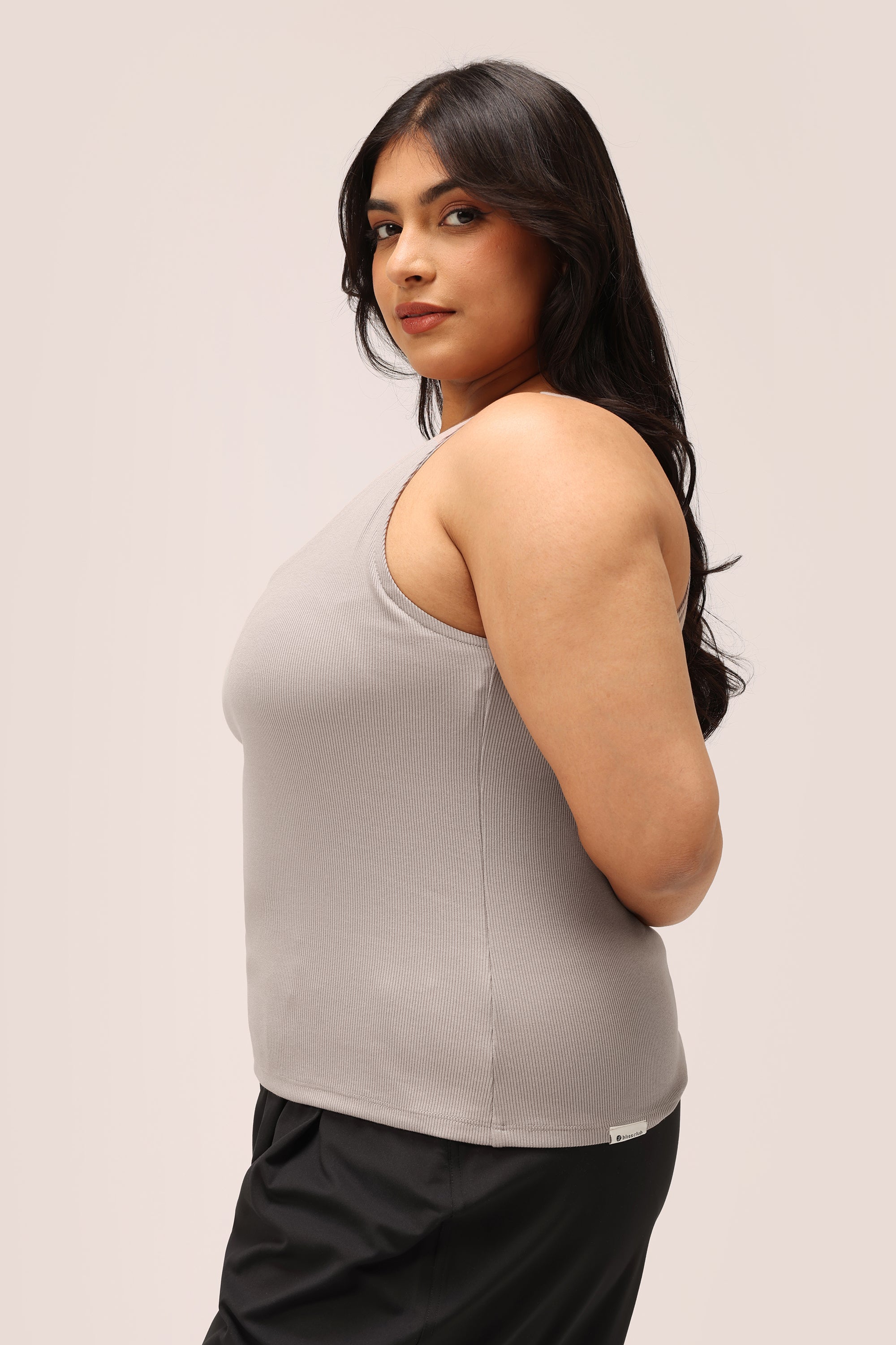 Blissentials Round Neck Built In Bra Top