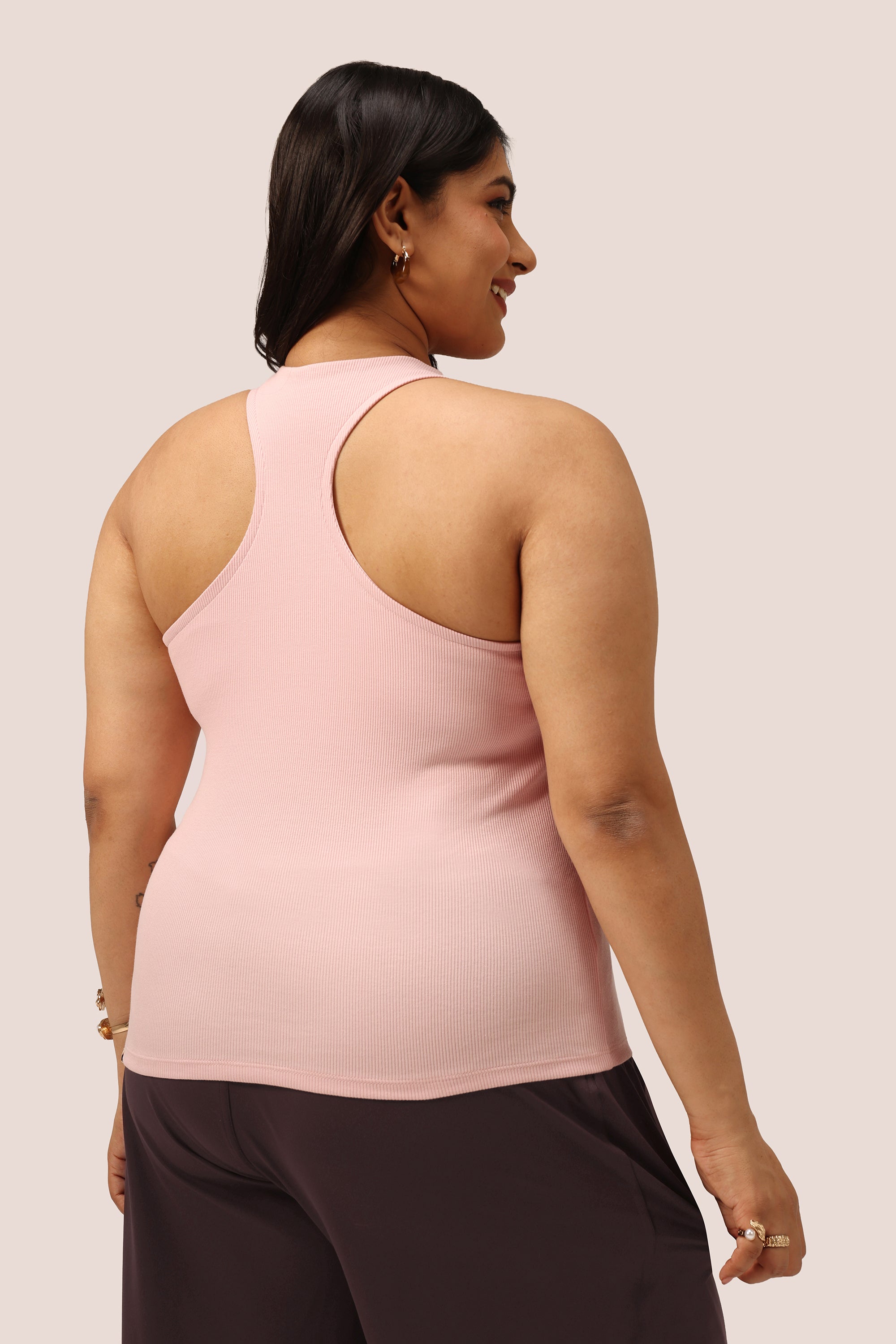 Blissentials V- Neck Racerback Built In Bra Top