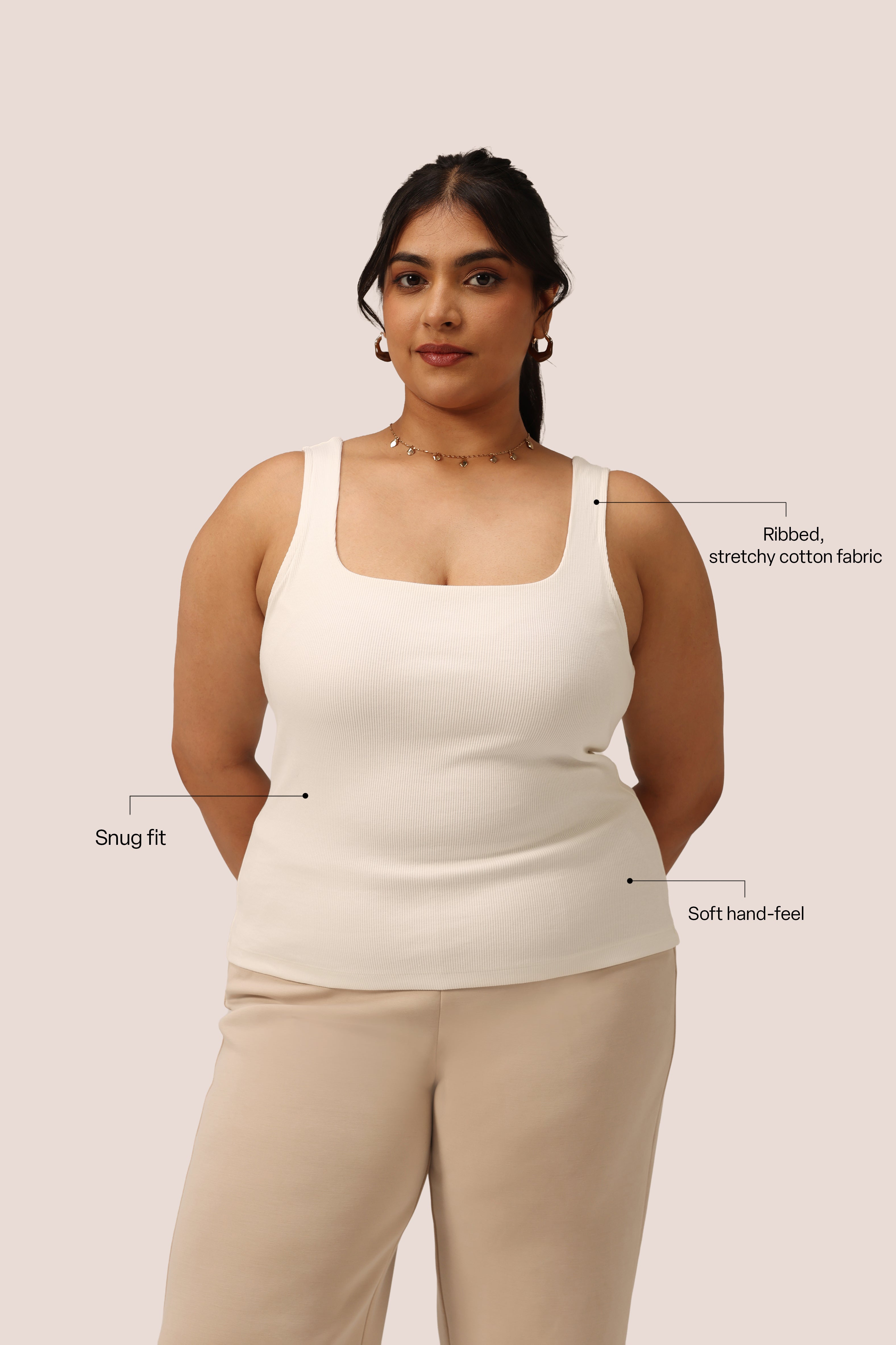 Blissentials Square Neck Built In Bra Top