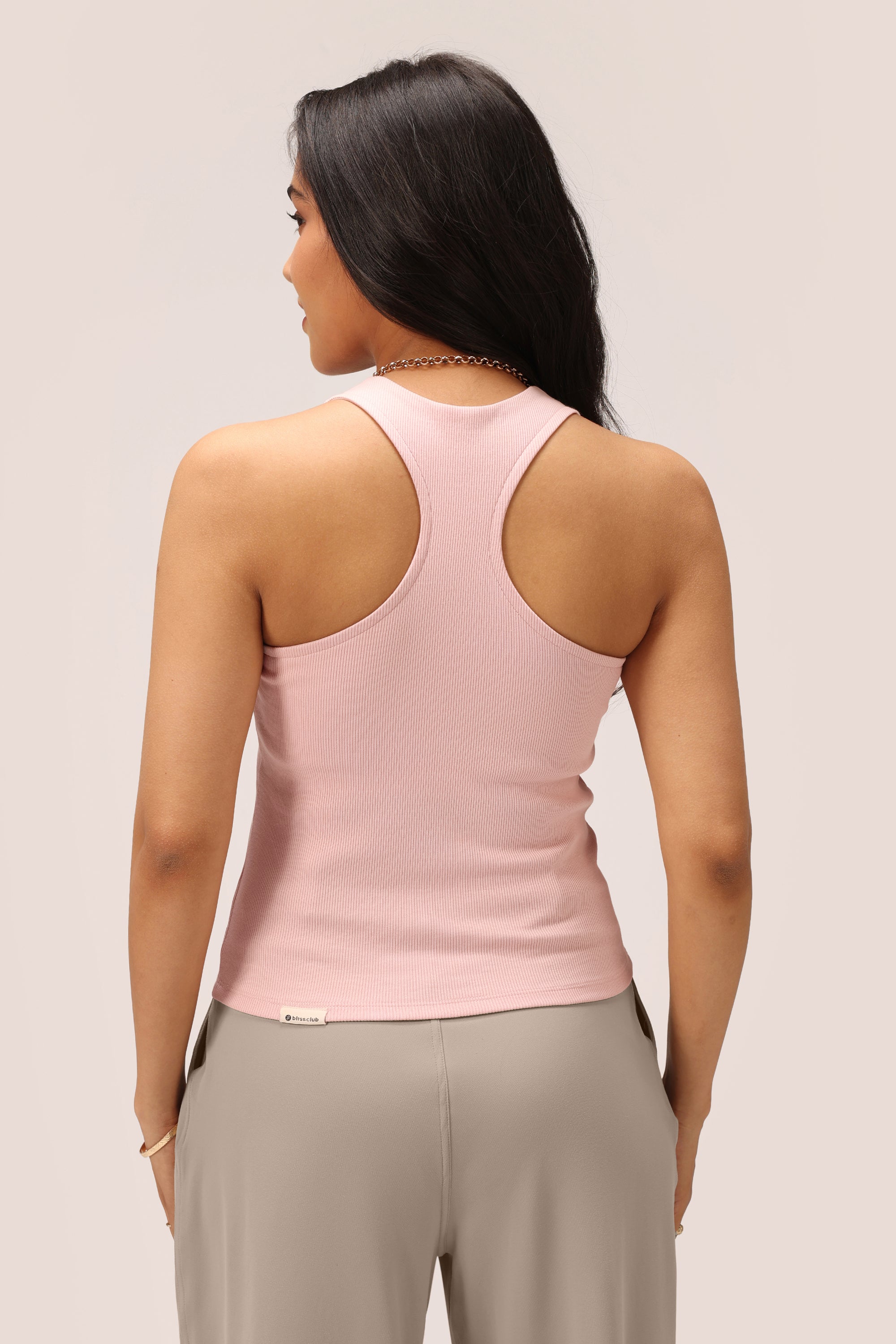 Blissentials V- Neck Racerback Built In Bra Top