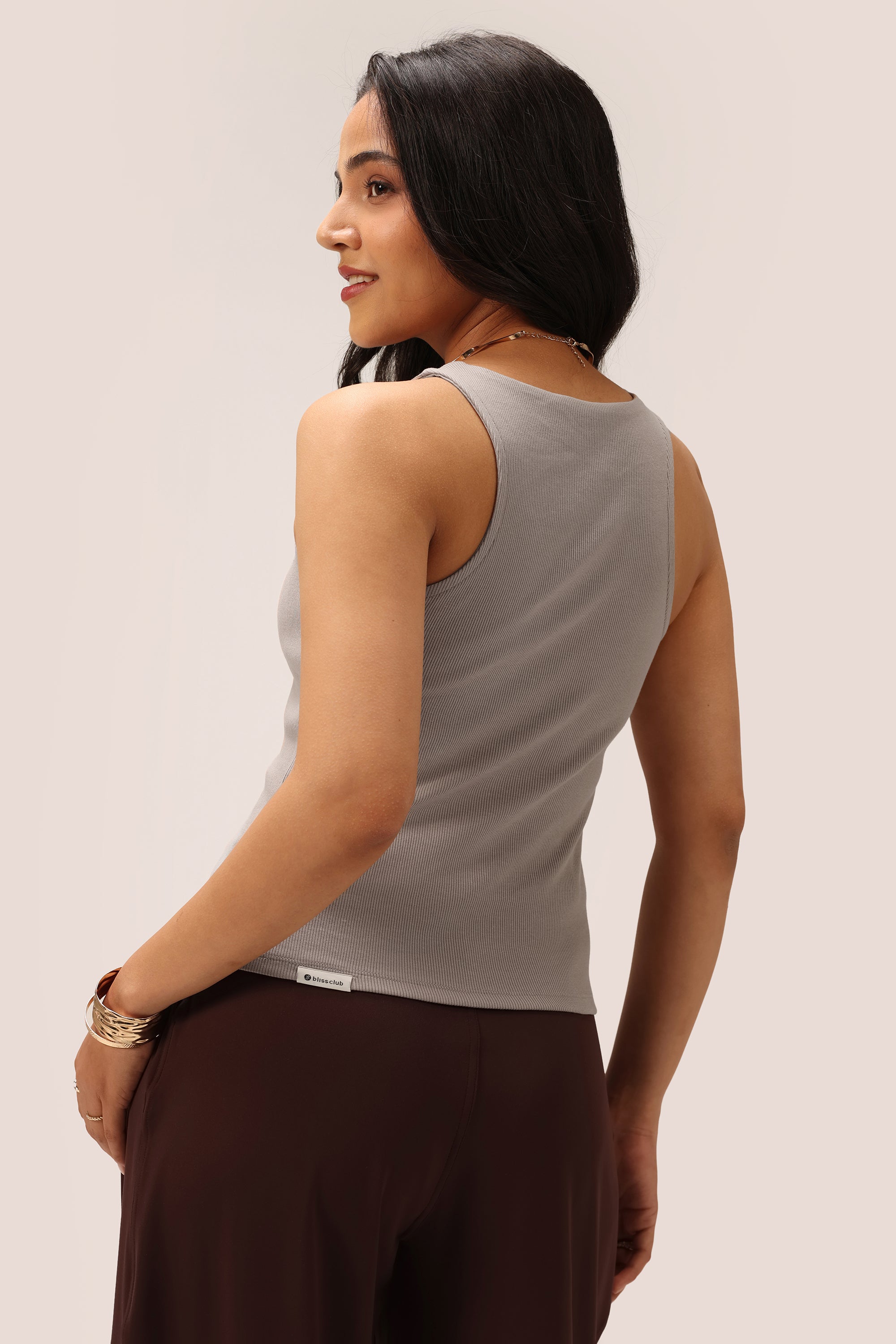 Blissentials Round Neck Built In Bra Top