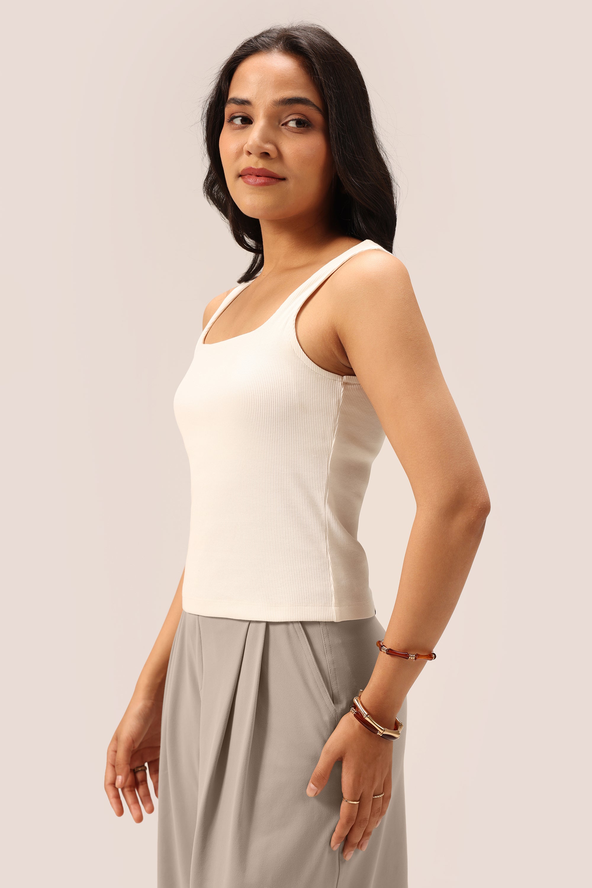 Blissentials Square Neck Built In Bra Top