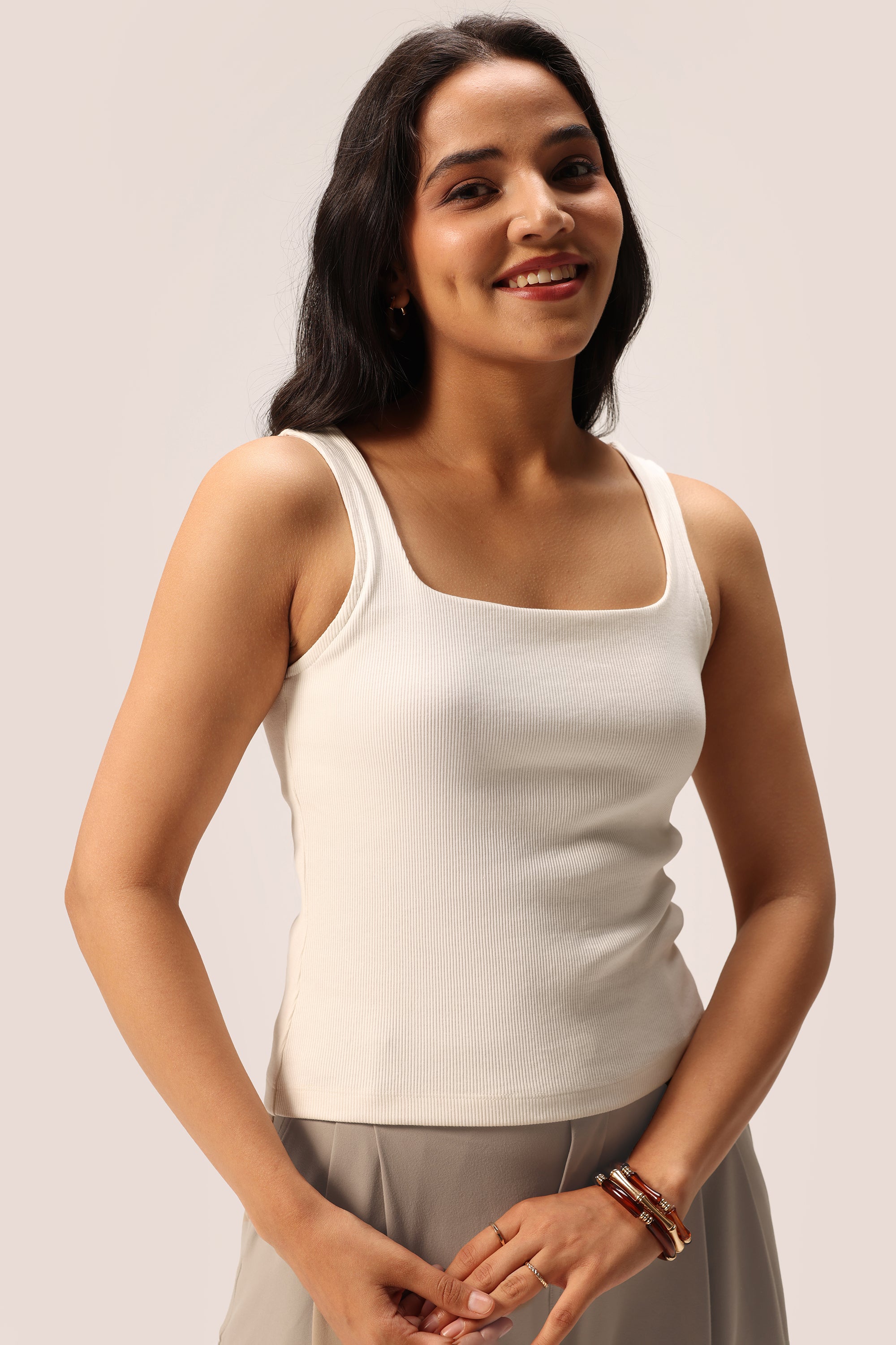 Blissentials Square Neck Built In Bra Top
