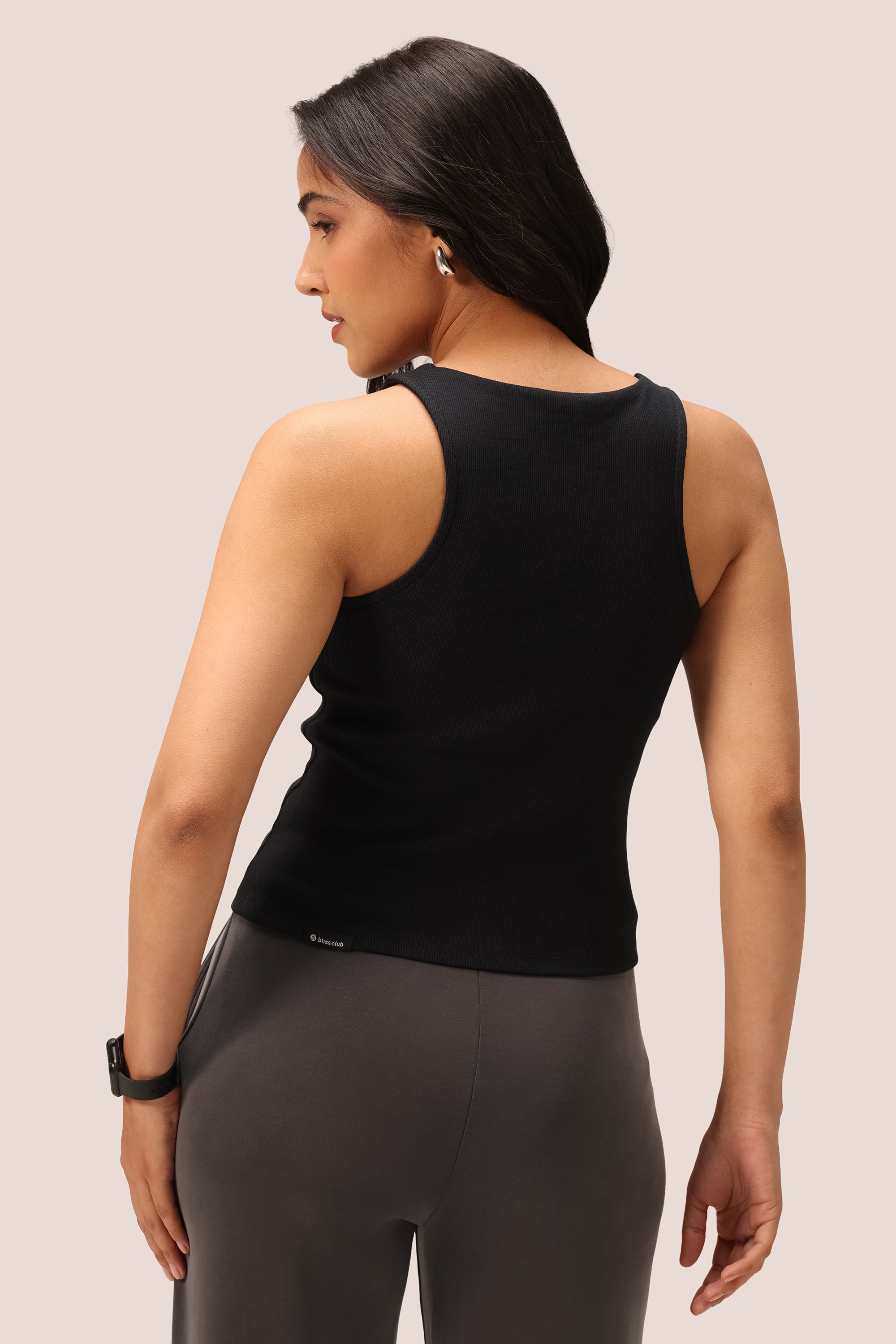 Blissentials Round Neck Built In Bra Top