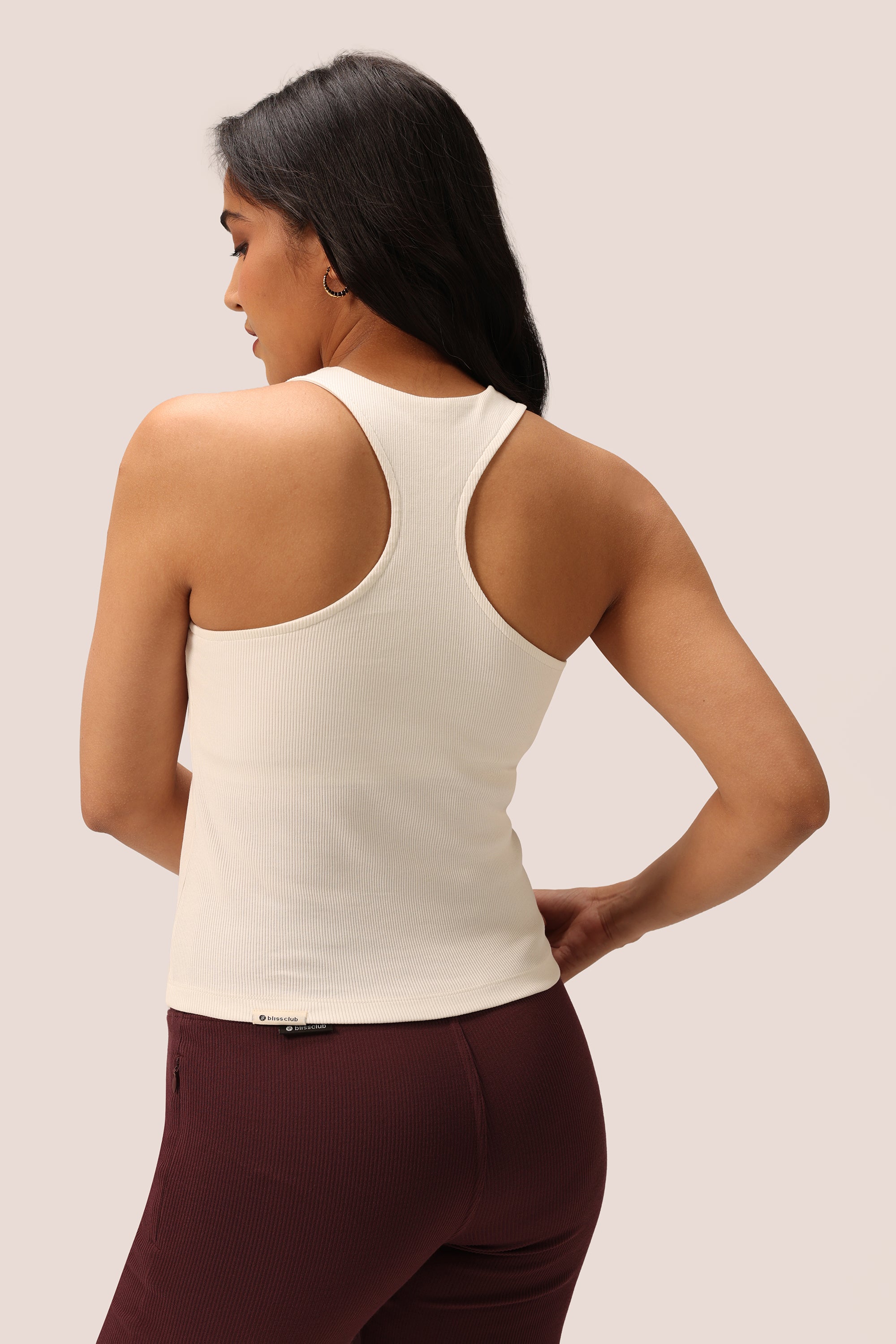 Blissentials V- Neck Racerback Built In Bra Top