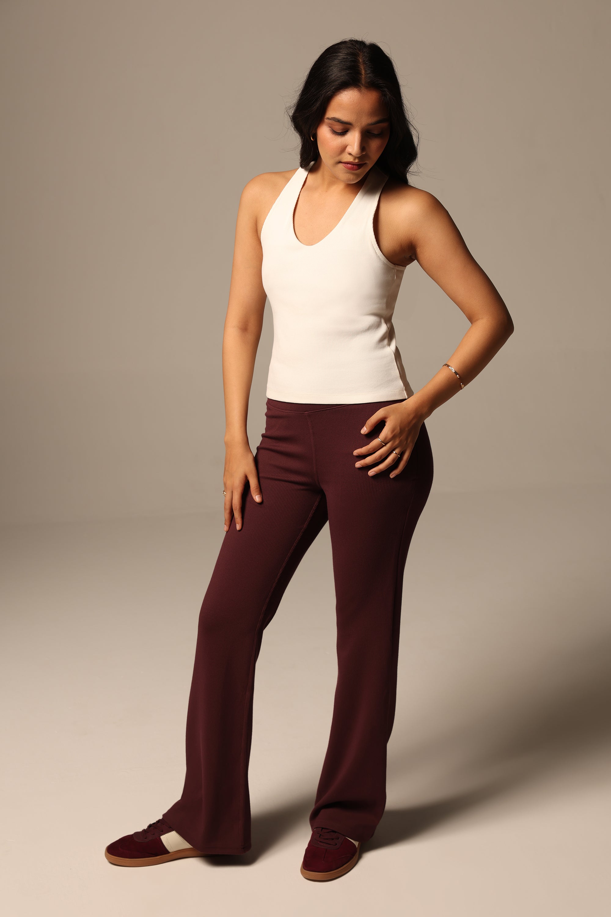 Blissentials V- Neck Racerback Built In Bra Top