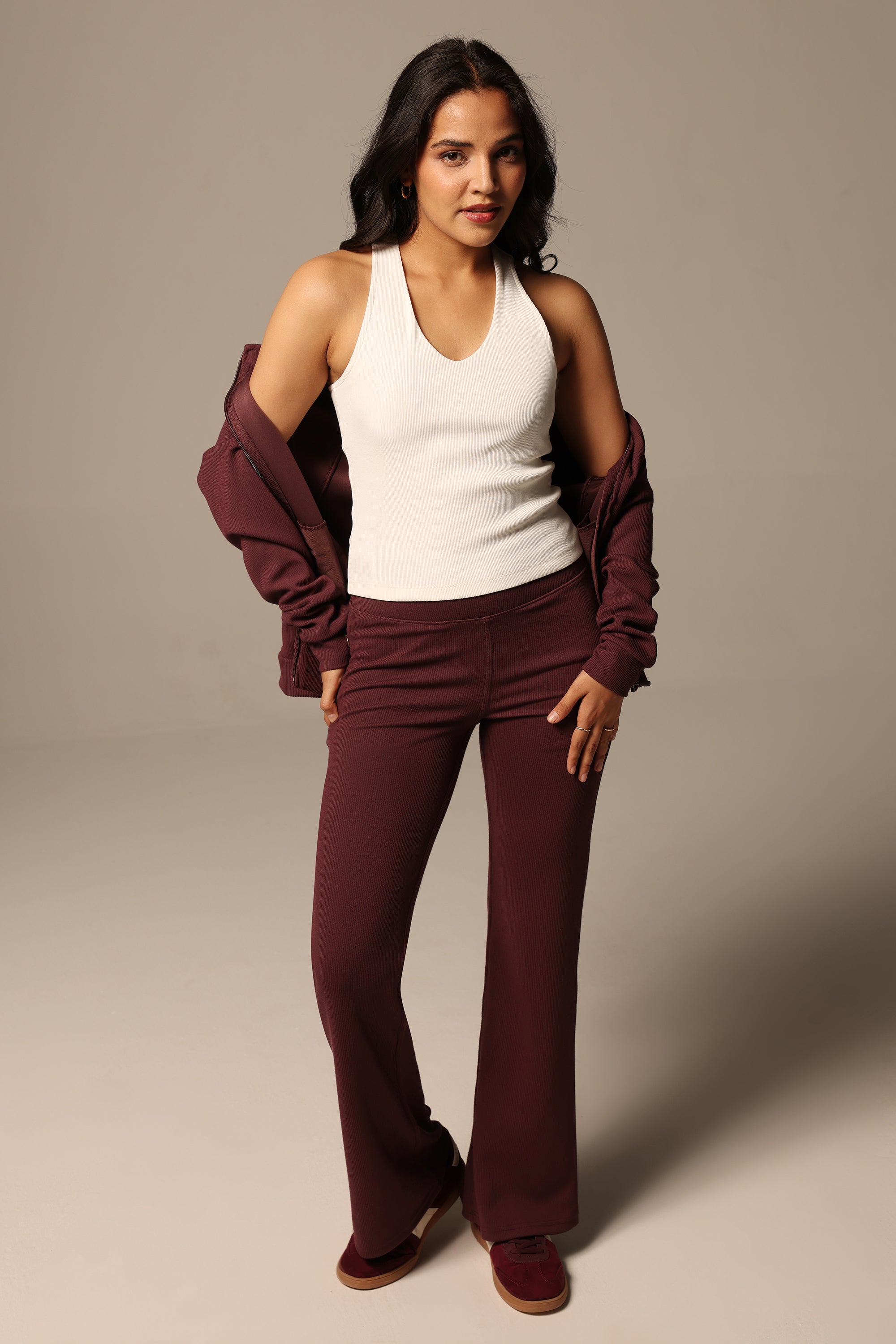 Blissentials V- Neck Racerback Built In Bra Top