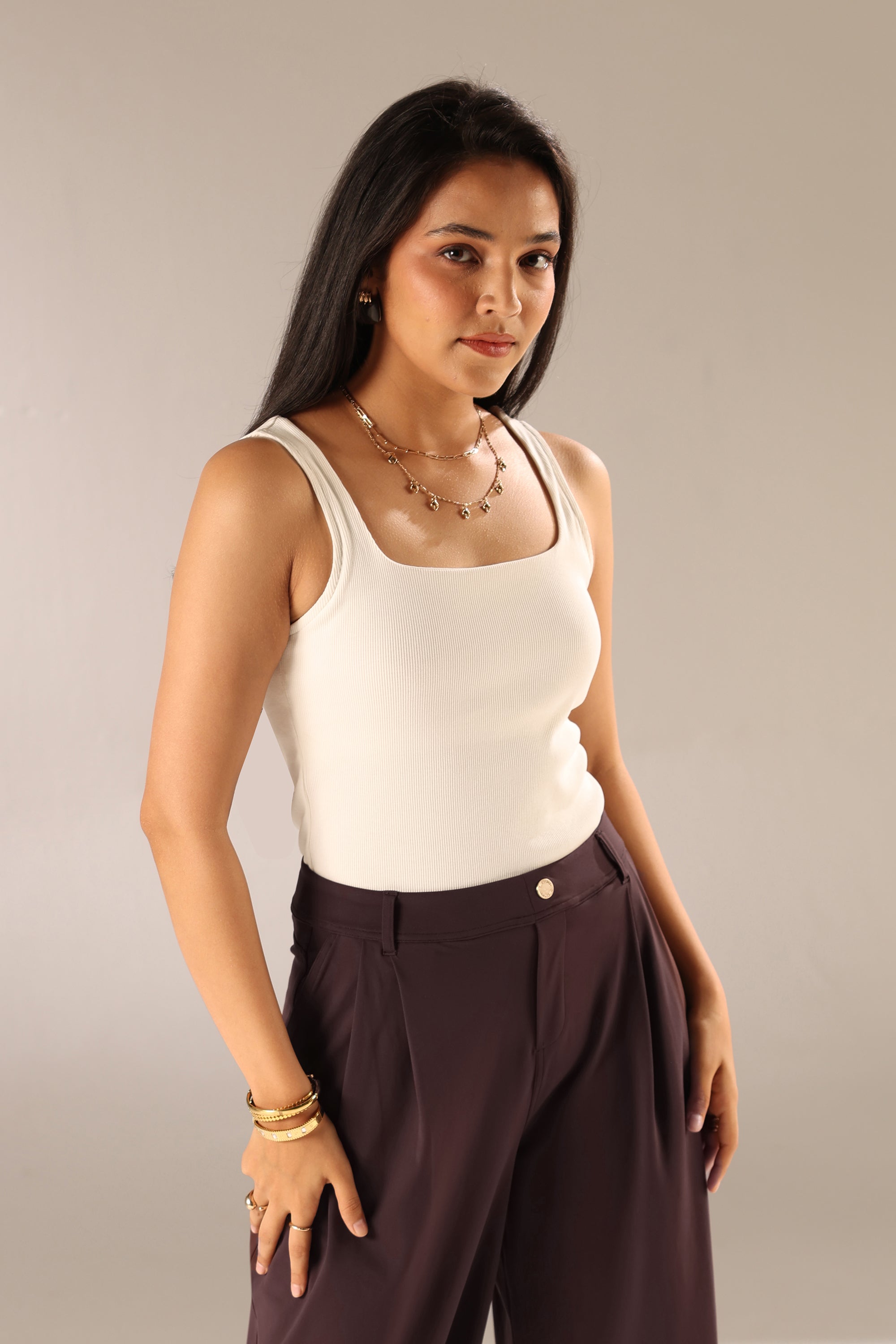 Blissentials Square Neck Built In Bra Top