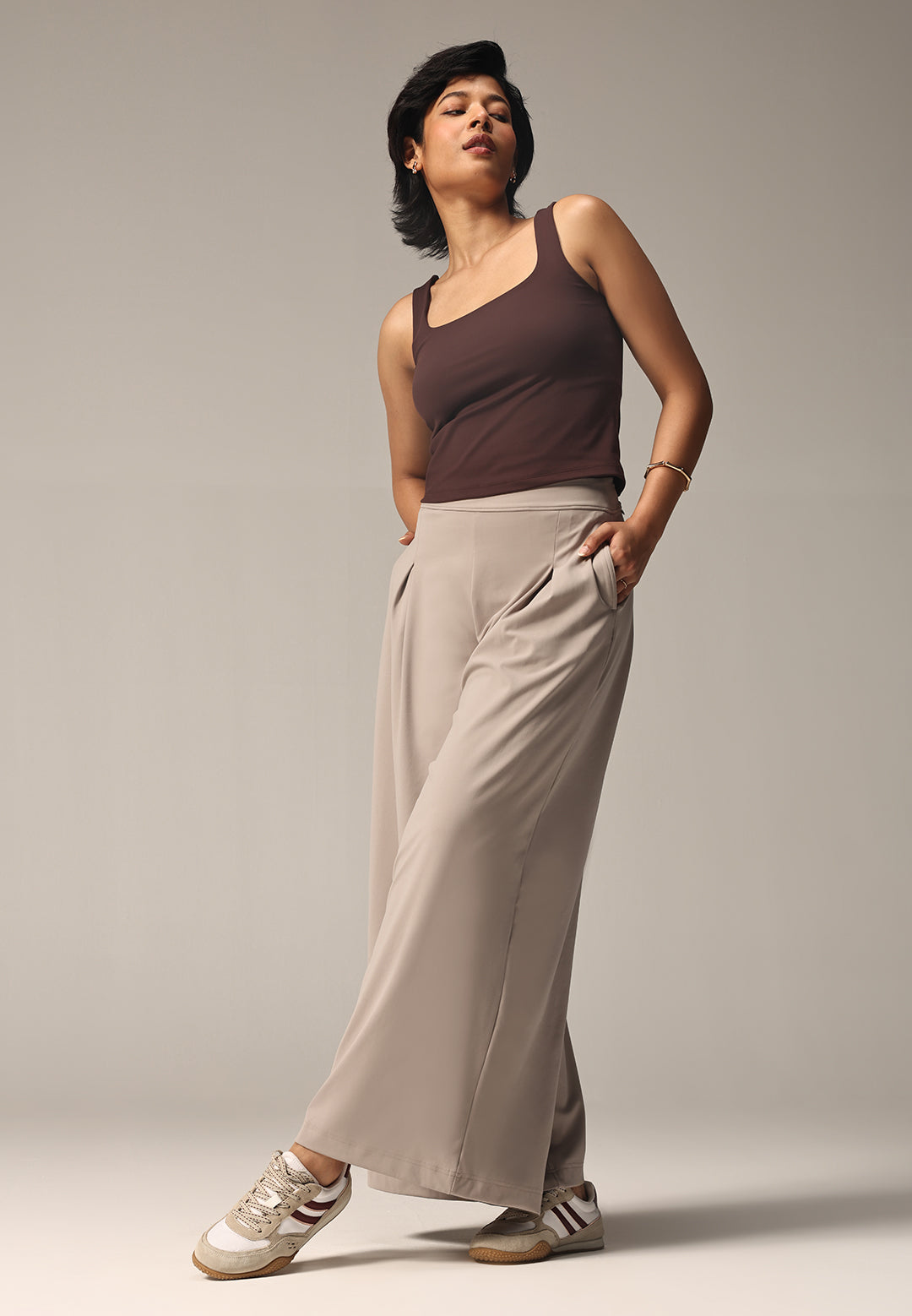 Cloud Box Pleated Korean Pant
