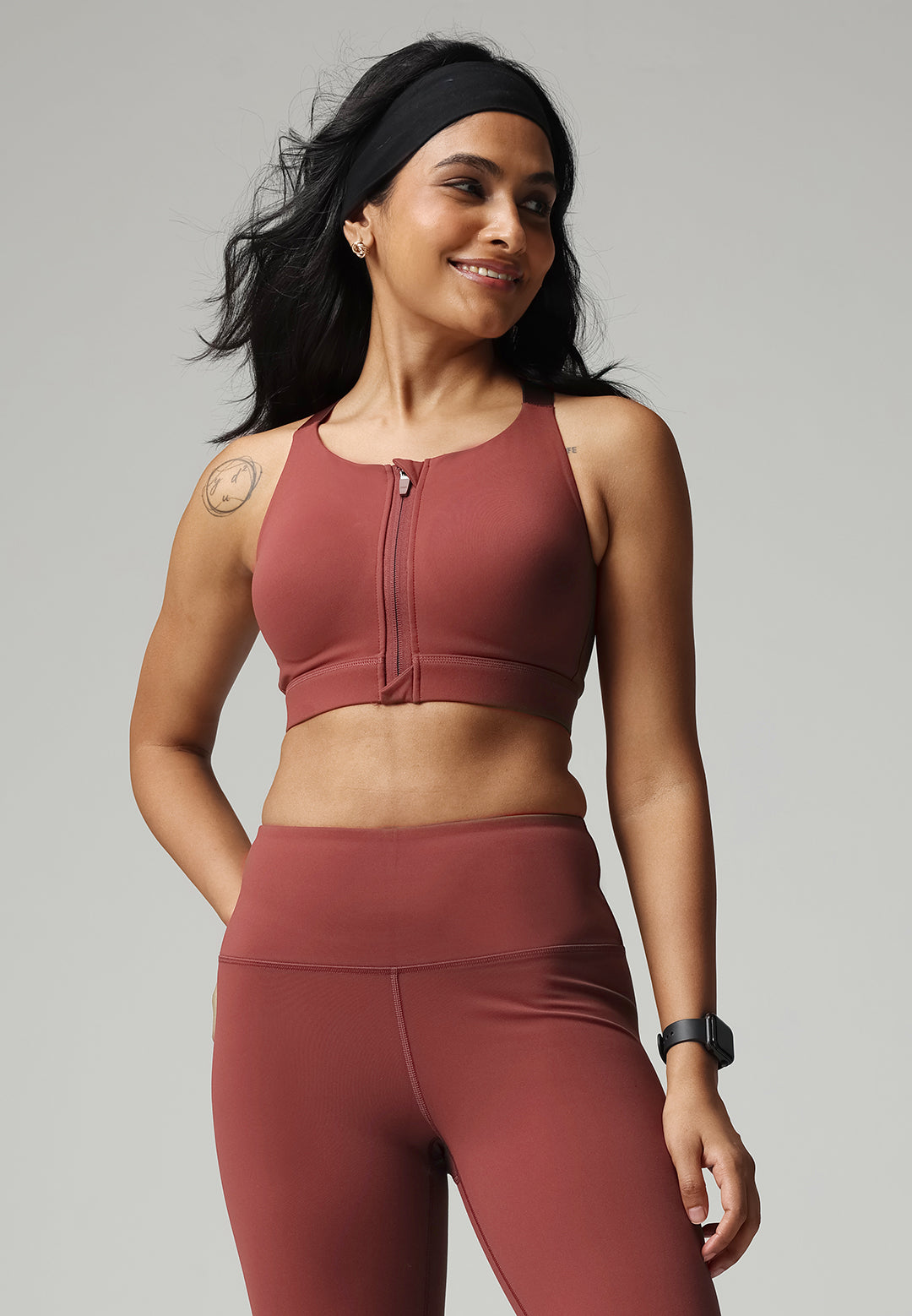 Zip-Up Sports Bra