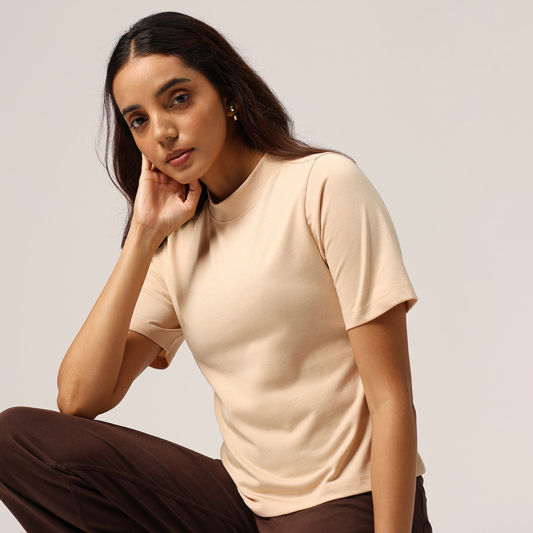 Cotton Pro High Neck Top