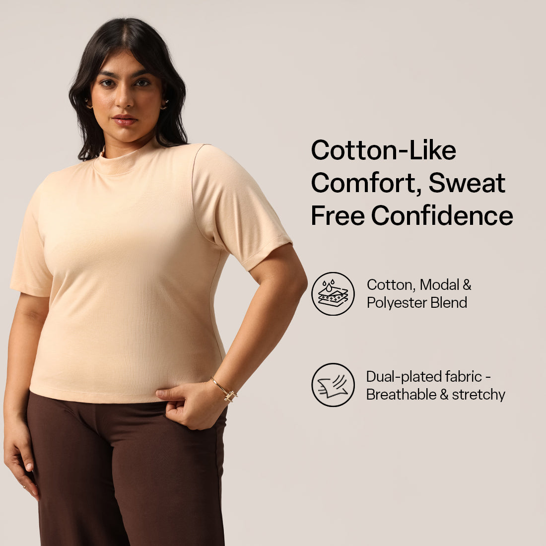 Cotton Pro High Neck Top