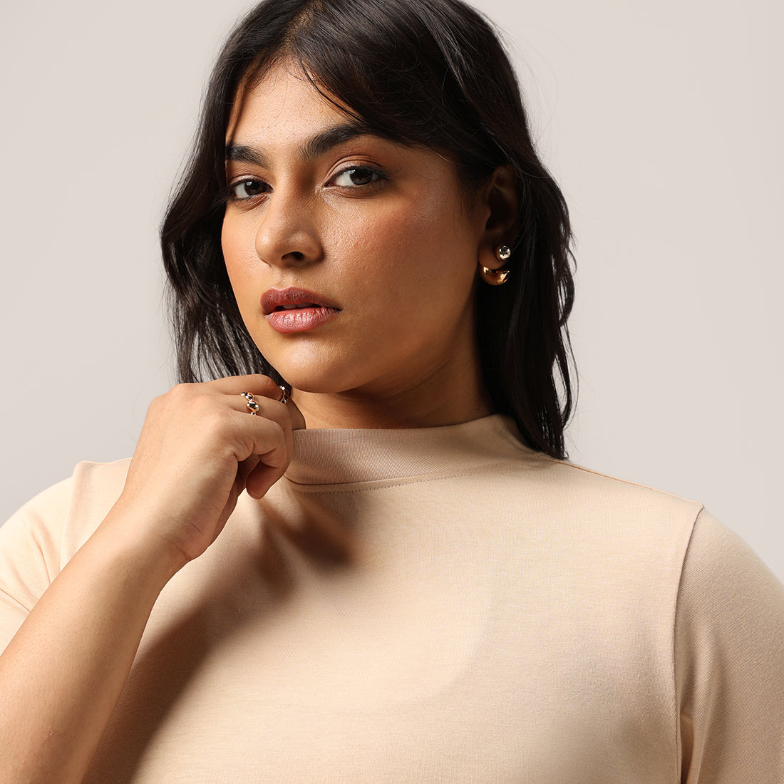 Cotton Pro High Neck Top