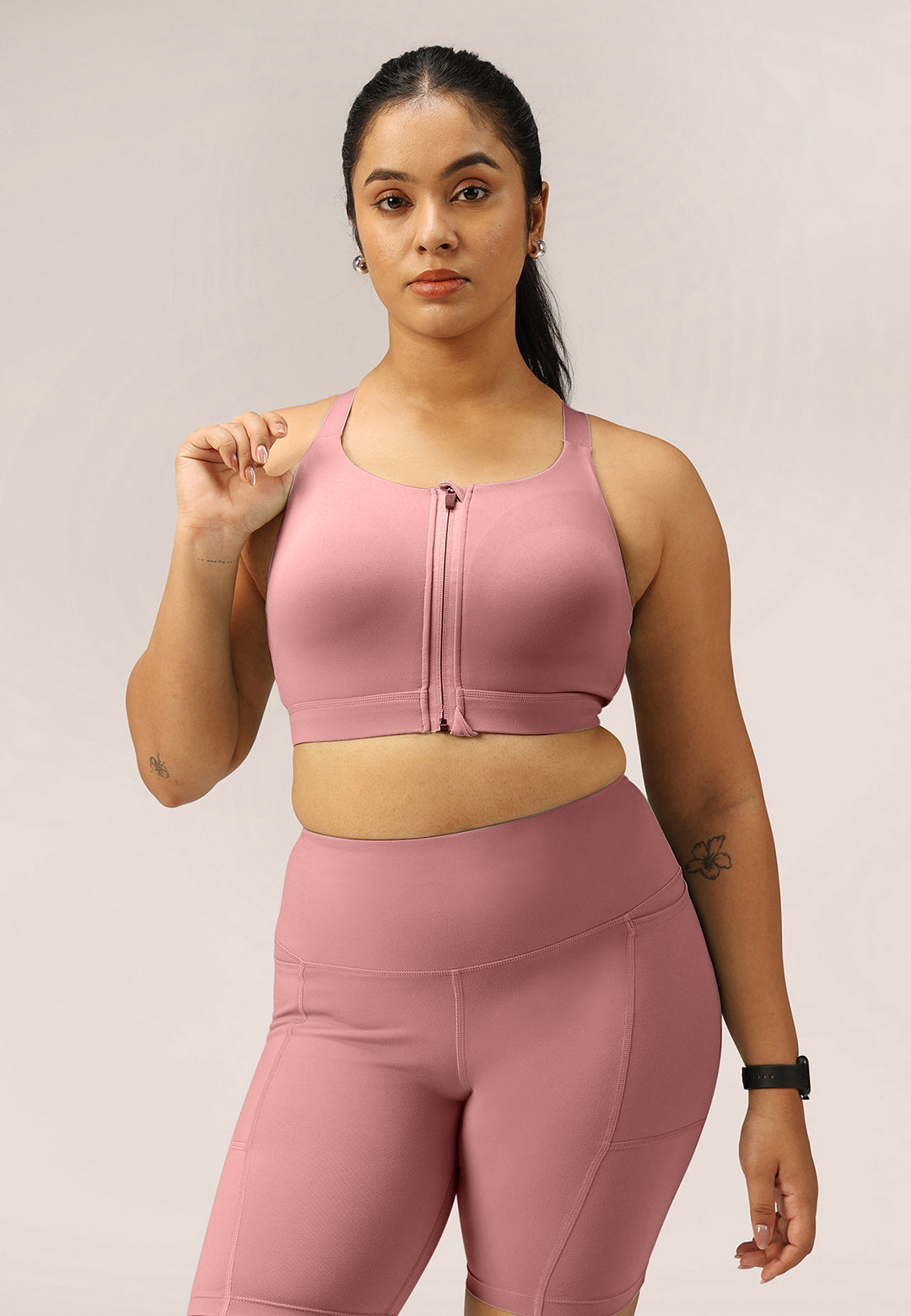 Zip-Up Sports Bra