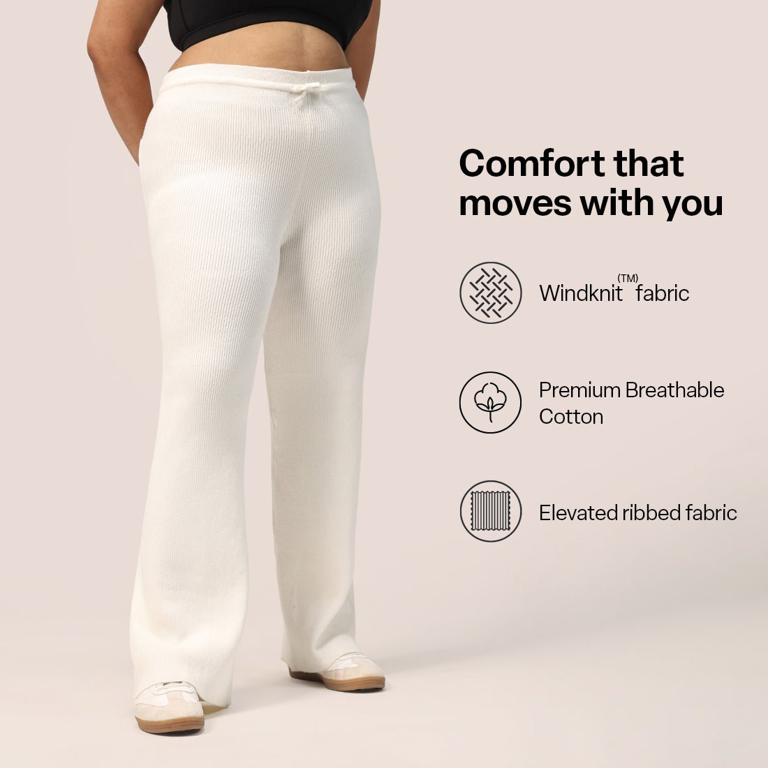 All Day Cotton Ribbed Pants - BlissClub