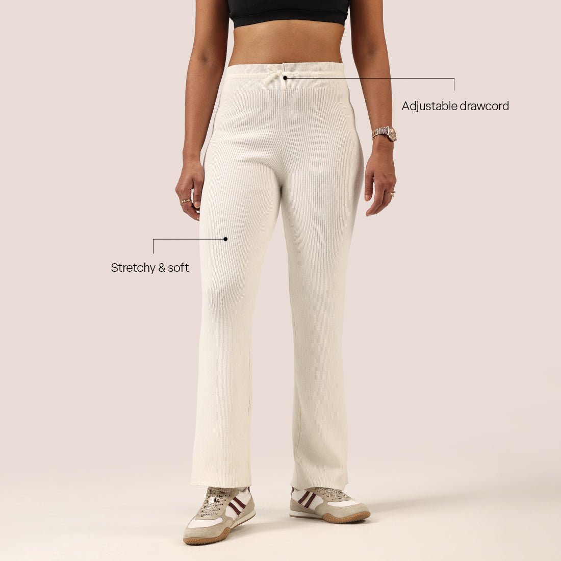 All Day Cotton Ribbed Pants - BlissClub