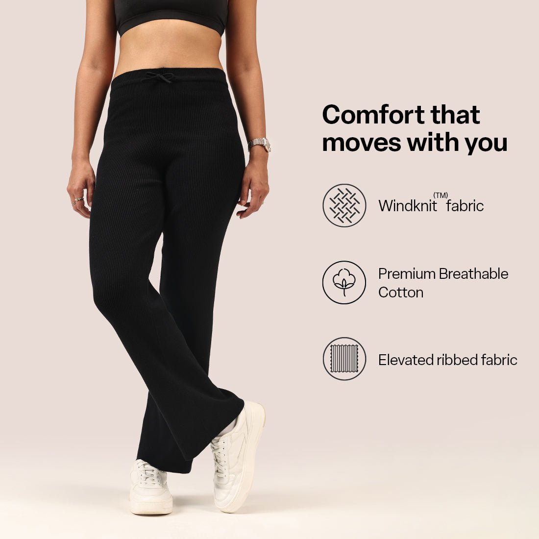 All Day Cotton Ribbed Pants - BlissClub