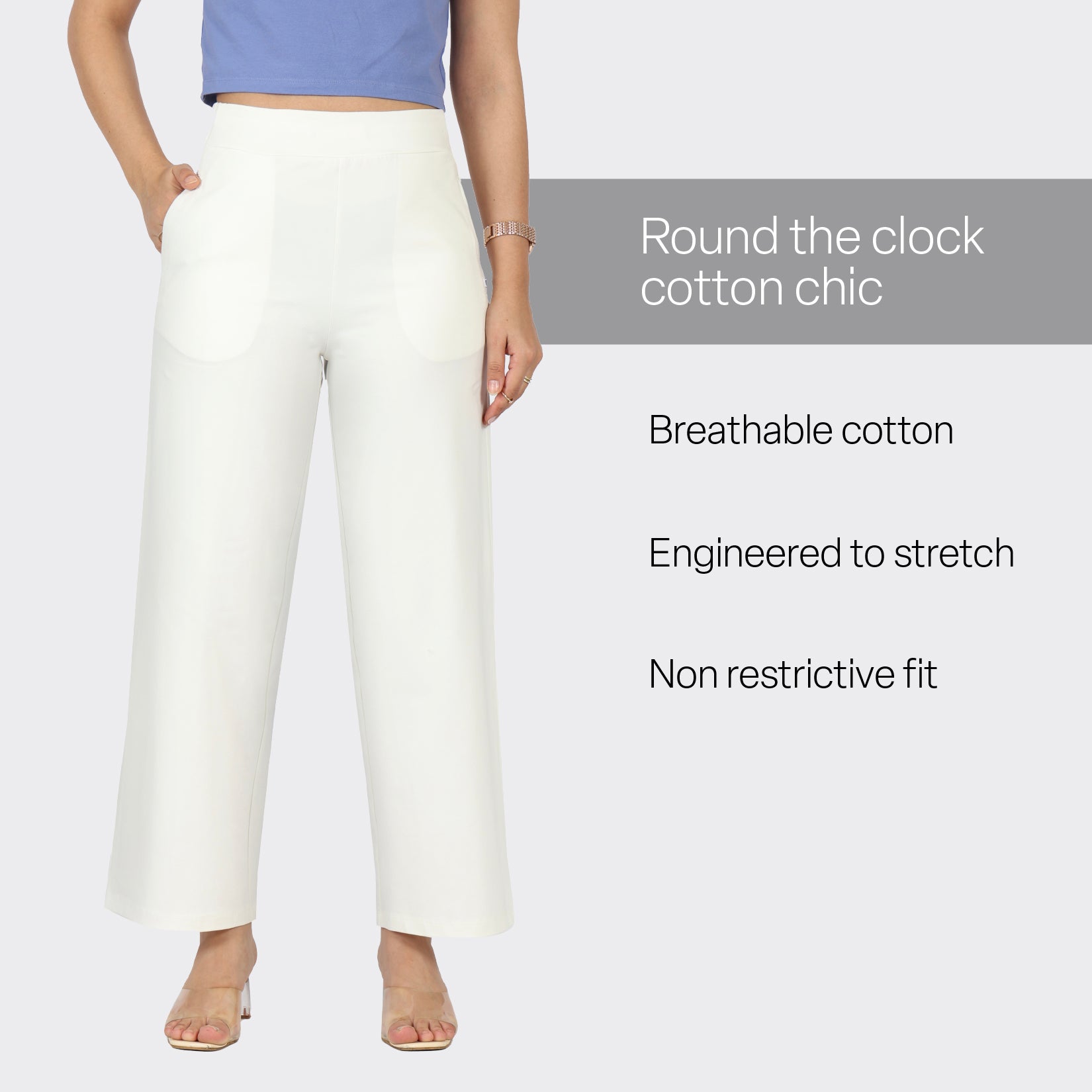 The AM:PM Cotton Wide Legged Pants