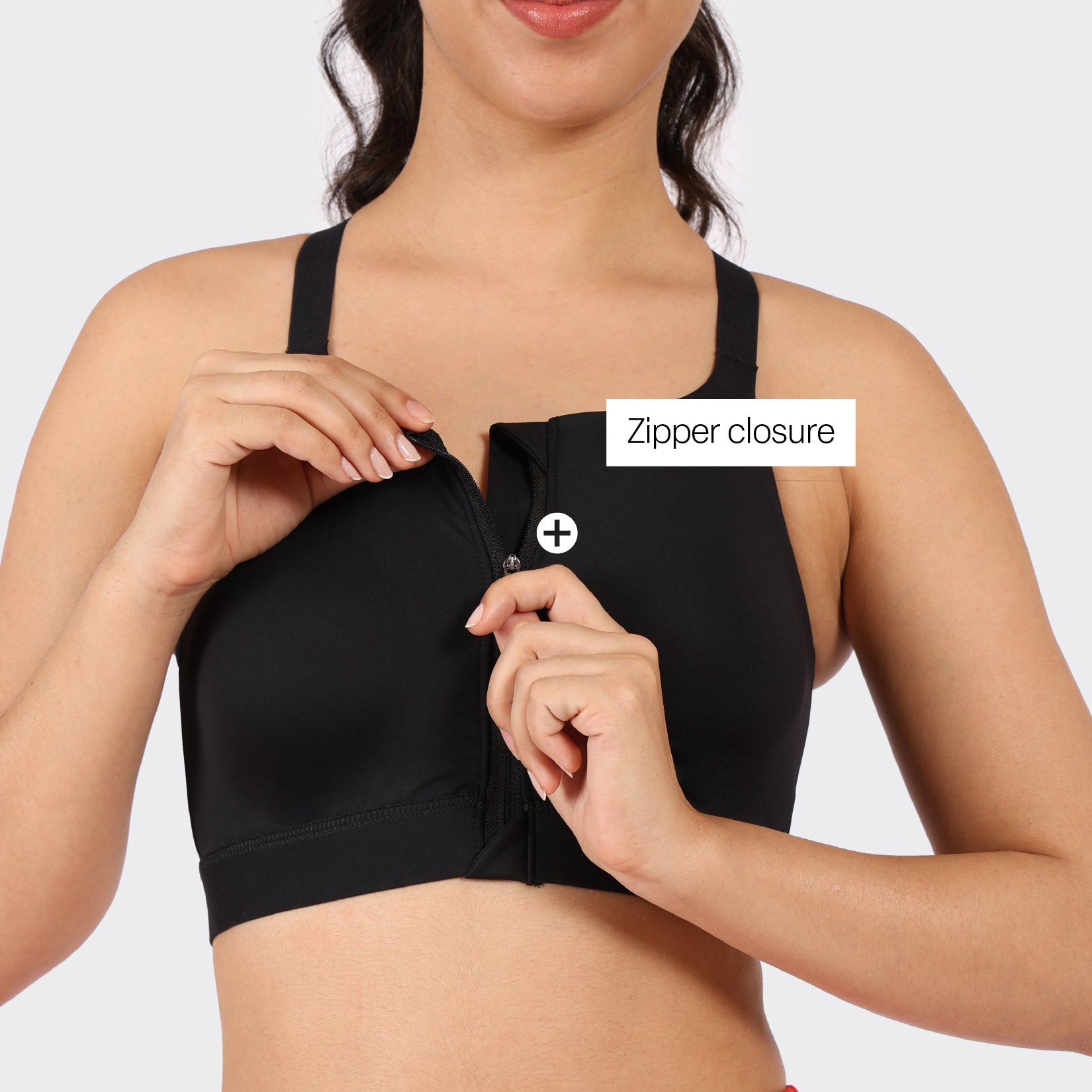 Zip-Up Sports Bra