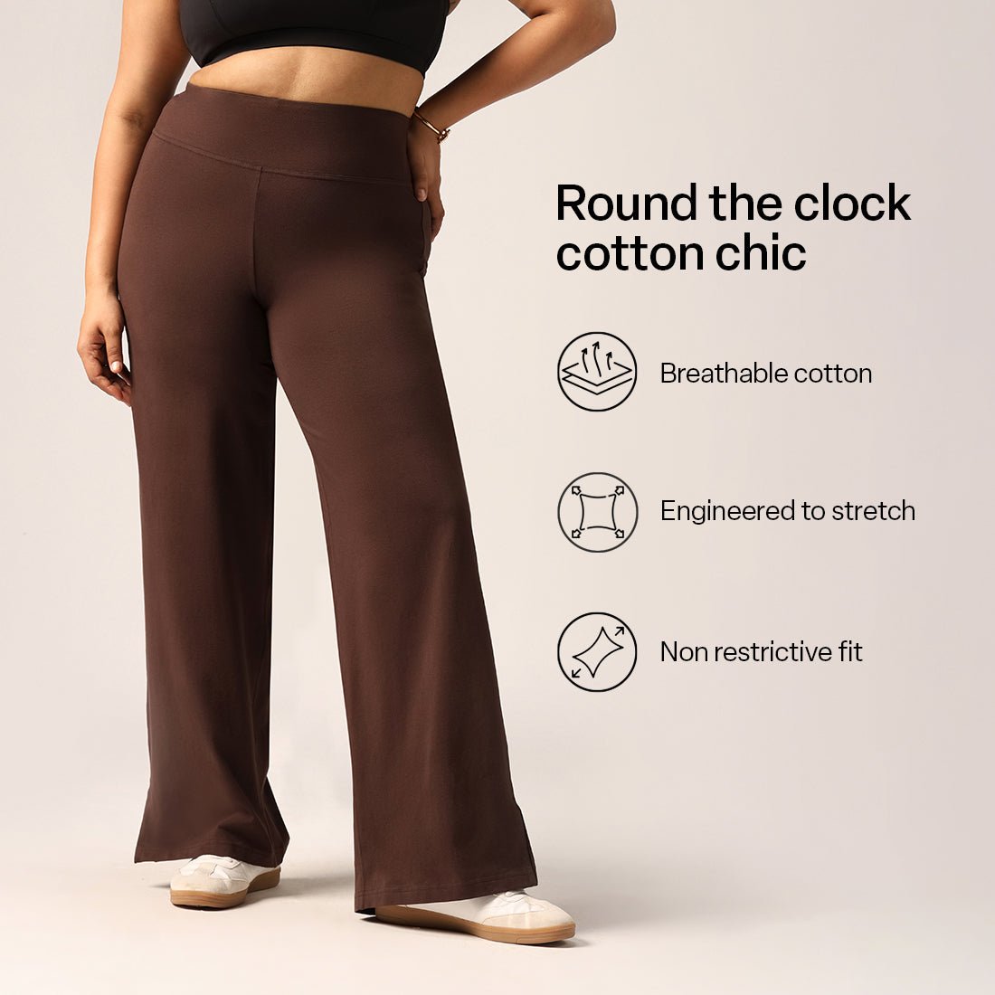 AM:PM Air Wide Trousers - Cotton - BlissClub