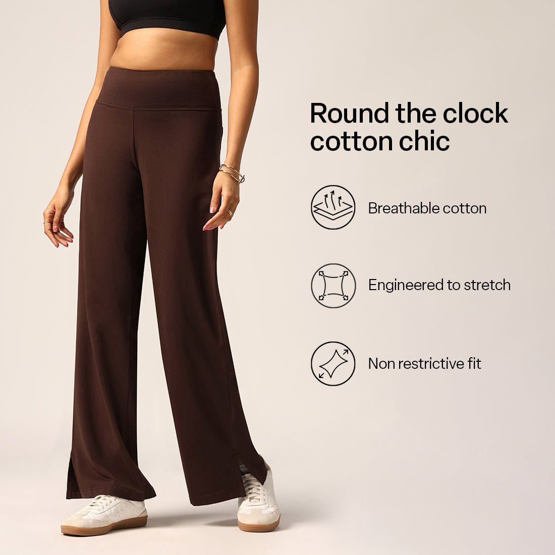 AM:PM Air Wide Trousers - Cotton - BlissClub