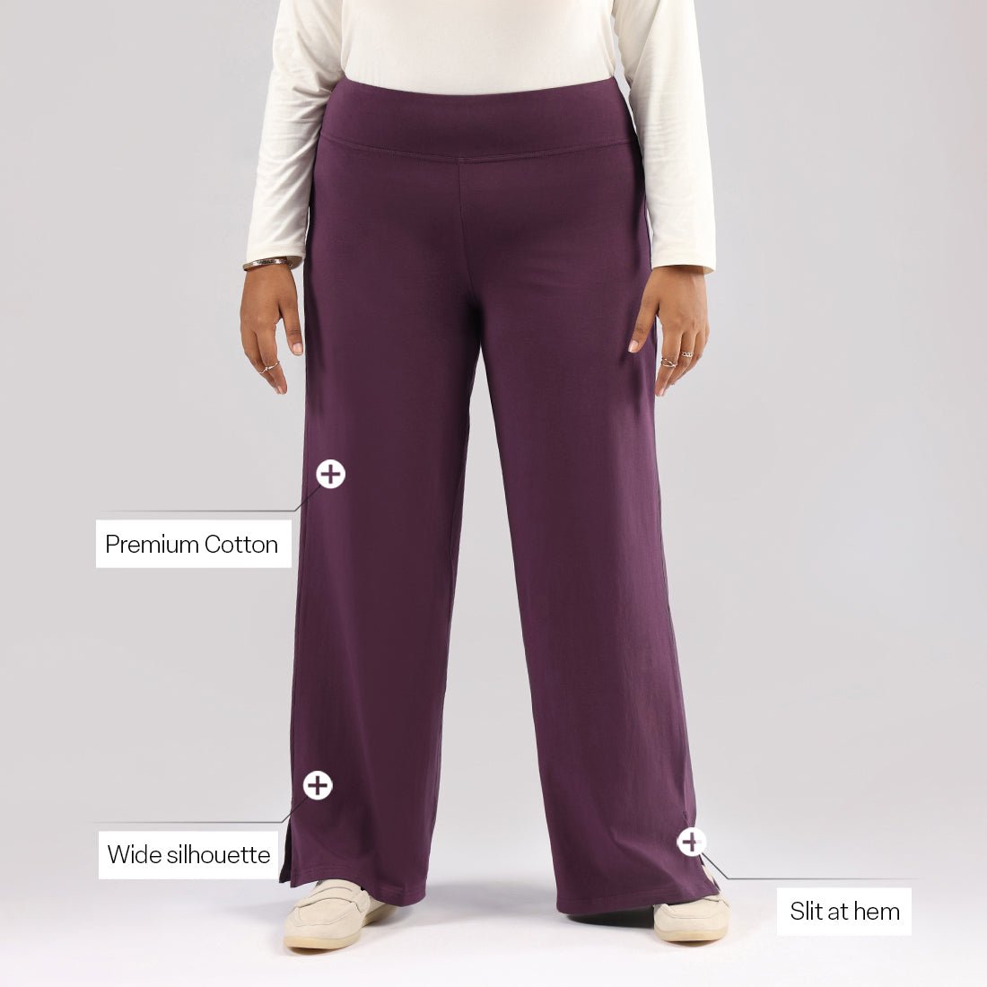 AM:PM Air Wide Trousers - Cotton Tall - BlissClub