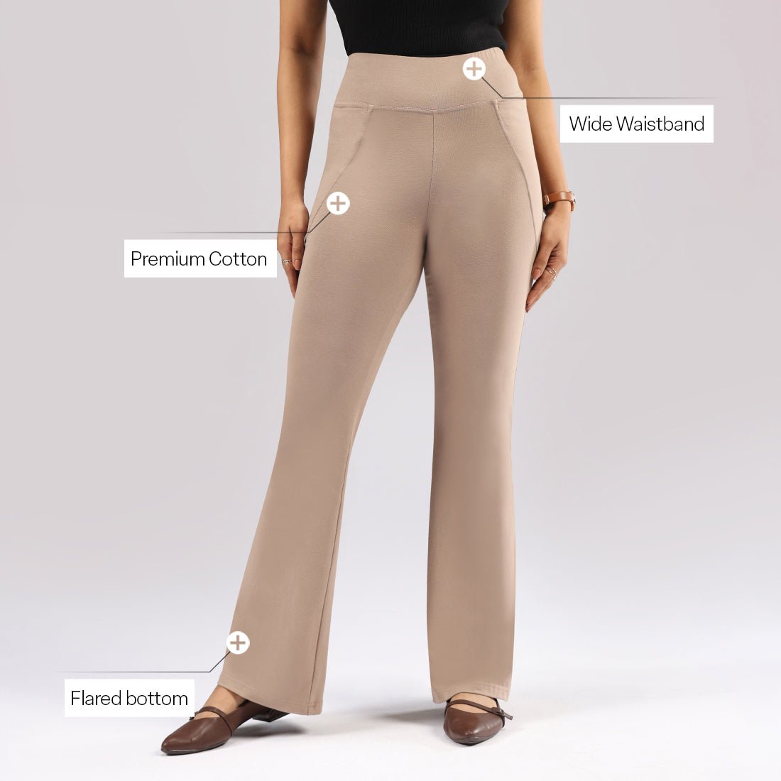 AM:PM Cotton Flare Pants - BlissClub