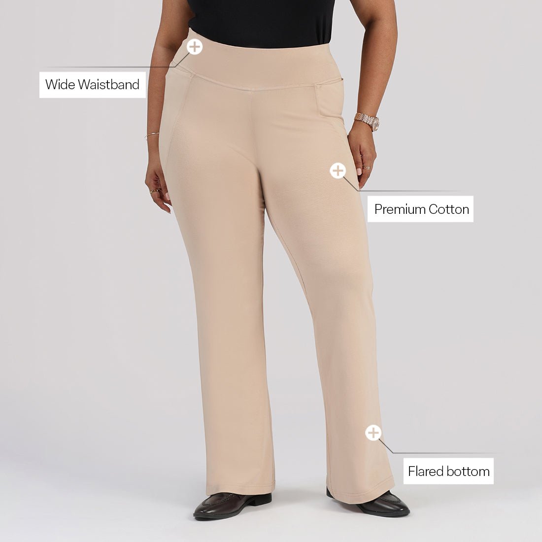 AM:PM Cotton Flare Pants - BlissClub