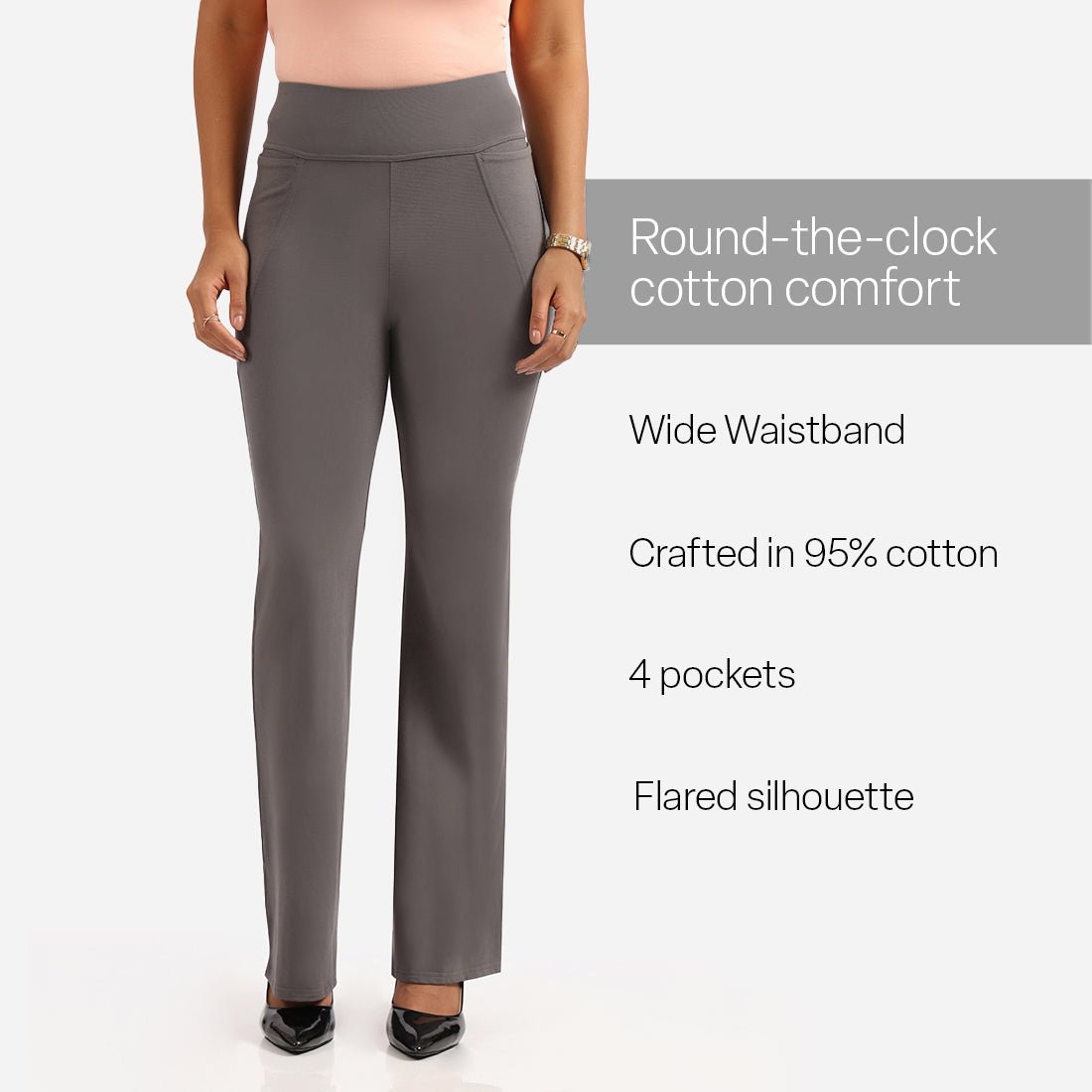 AM:PM Cotton Flare Pants Tall - BlissClub