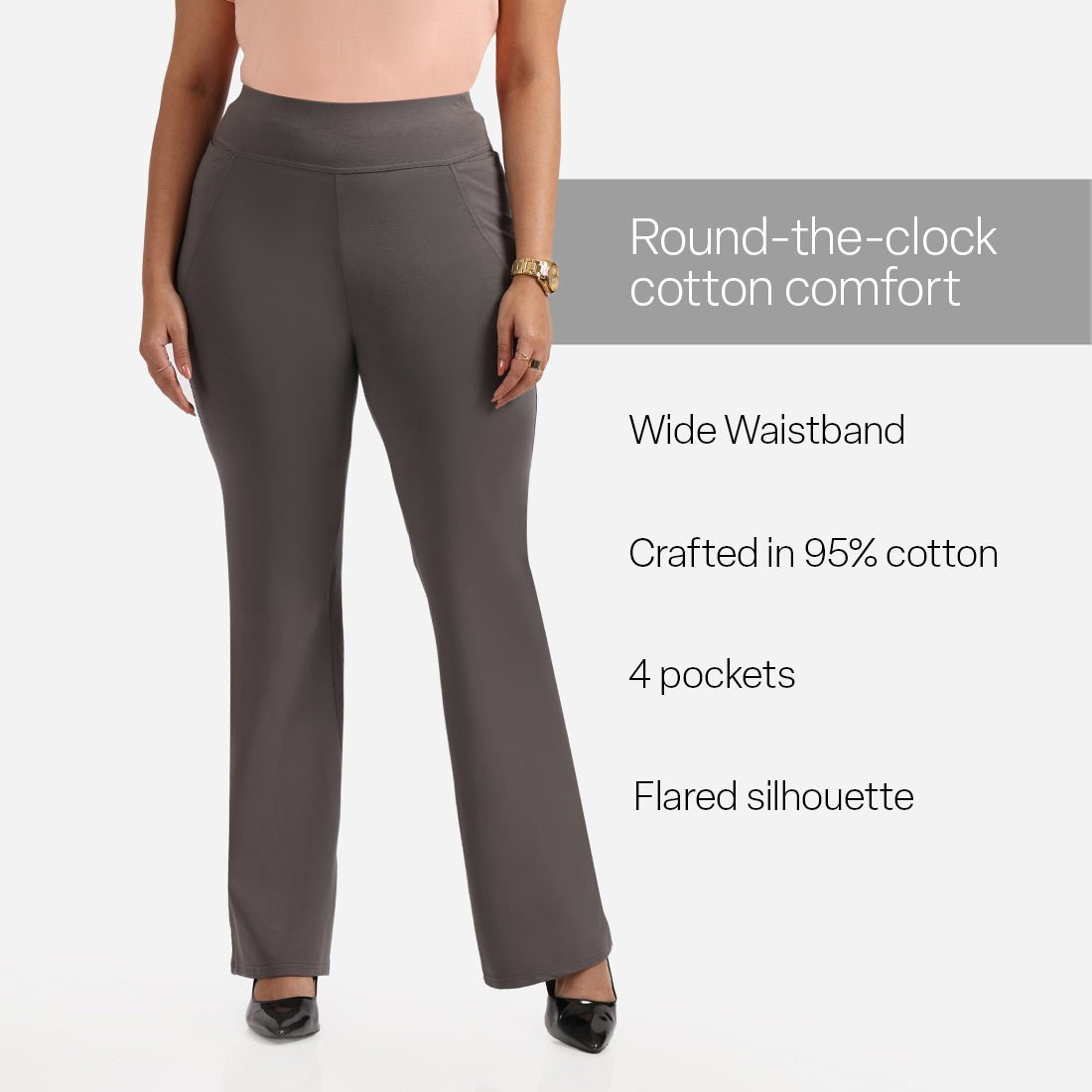 AM:PM Cotton Flare Pants Tall - BlissClub