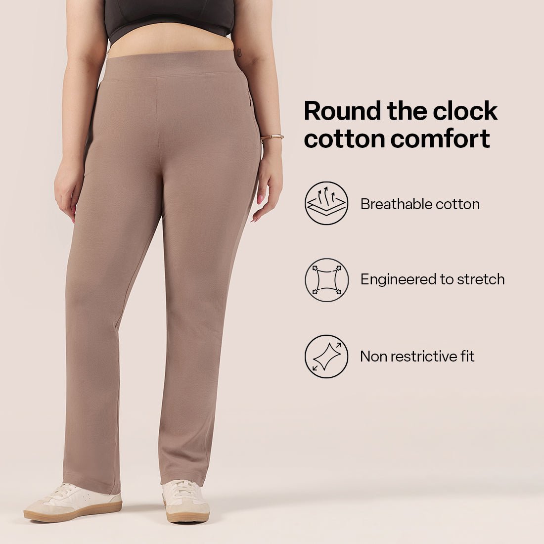 AM:PM Cotton Straight Pants - BlissClub