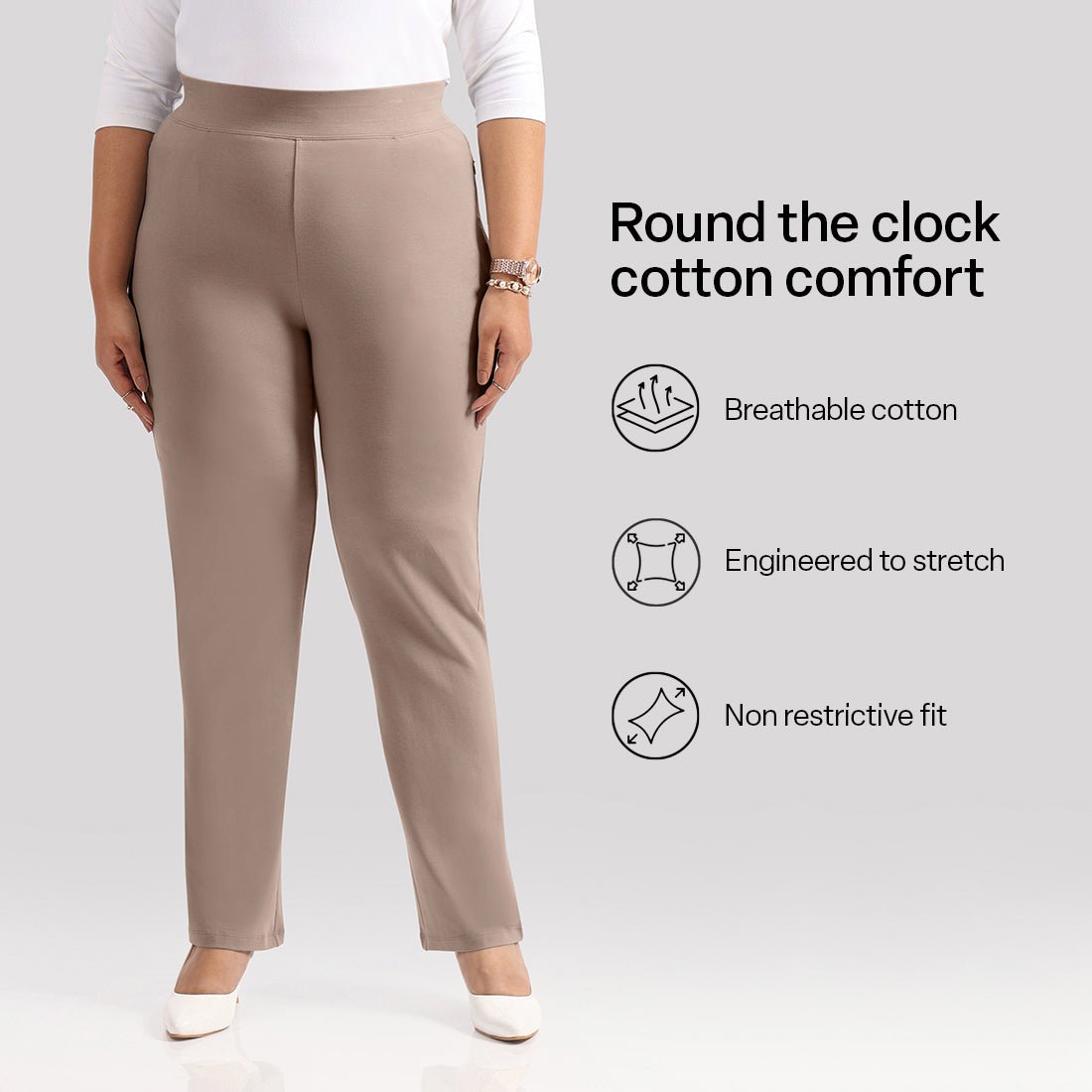 AM:PM Cotton Straight Pants - BlissClub