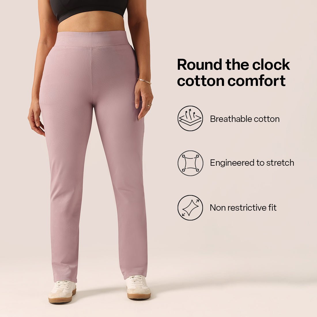 AM:PM Cotton Straight Pants - BlissClub