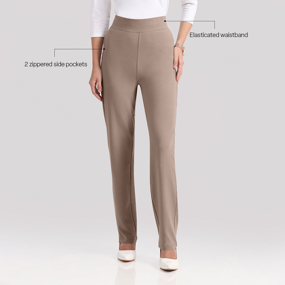 AM:PM Cotton Straight Pants - BlissClub