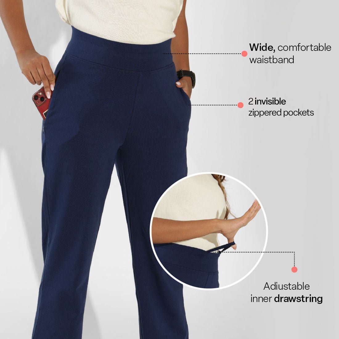 AM:PM Cotton Straight Pants Tall - BlissClub