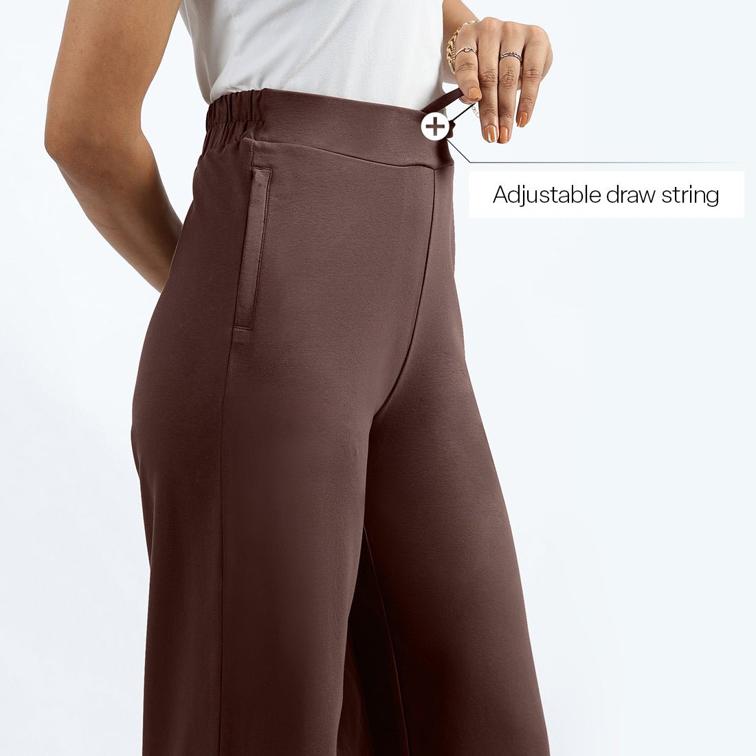 AM:PM Cotton Wide Legged Pants - BlissClub