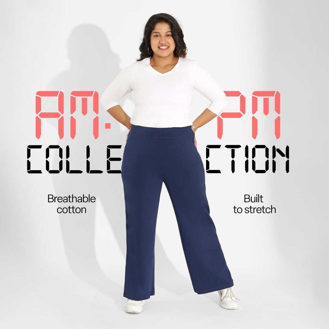 AM:PM Cotton Wide Legged Pants - BlissClub