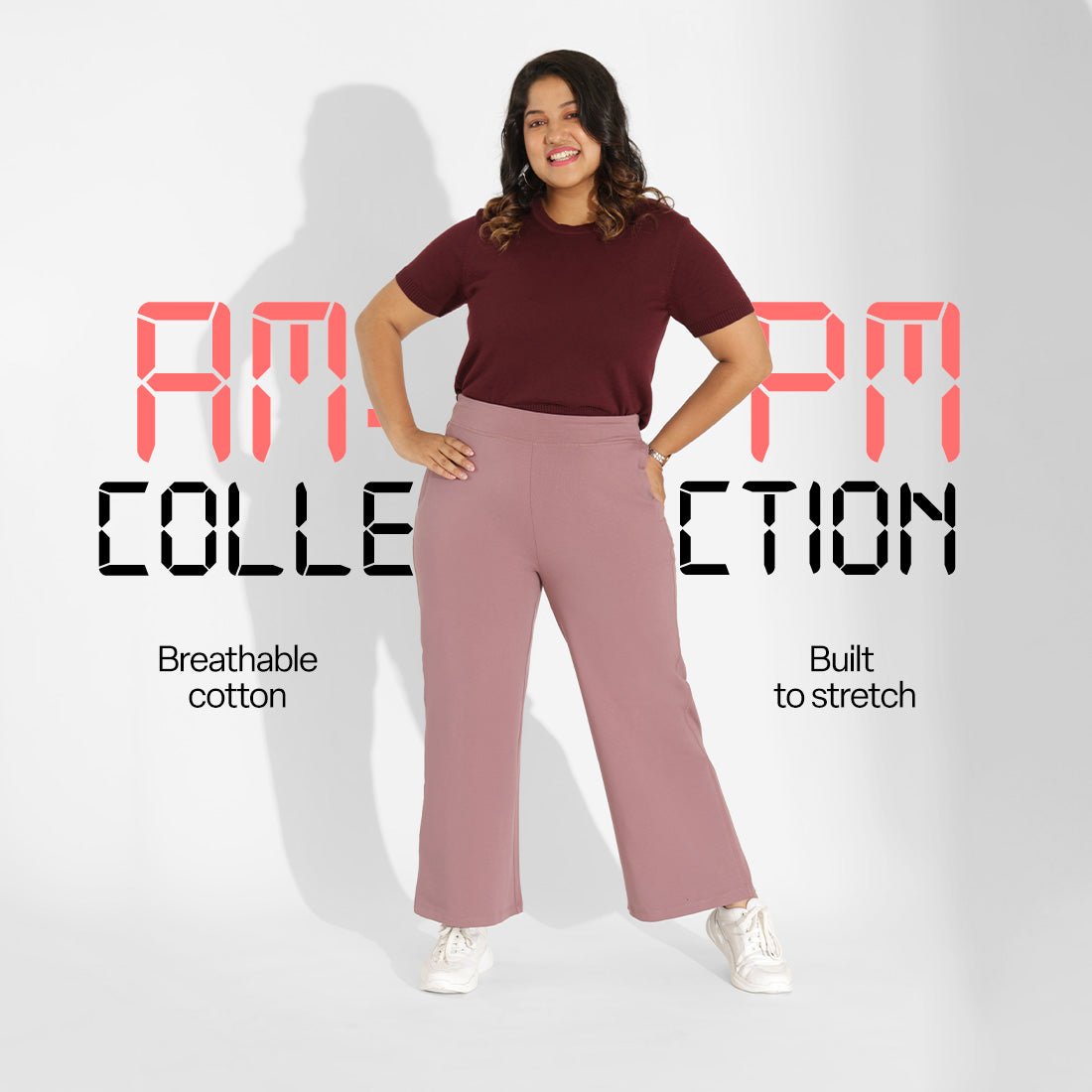 AM:PM Cotton Wide Legged Pants - BlissClub