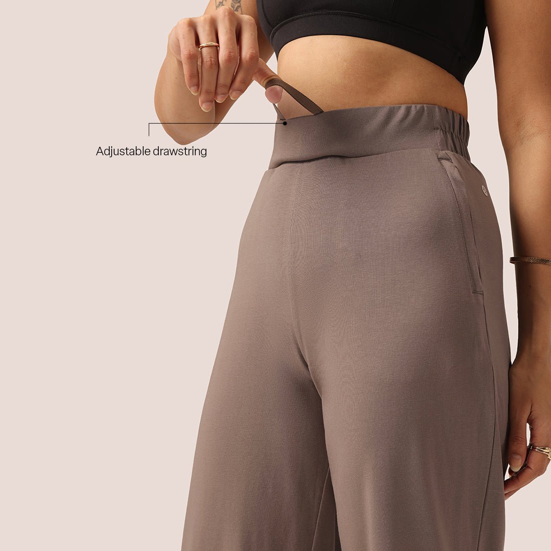 AM:PM Cotton Wide Legged Pants - BlissClub