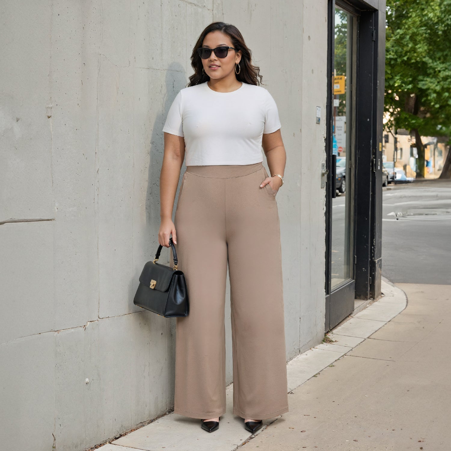 AM:PM Cotton Wide Legged Pants Tall - BlissClub