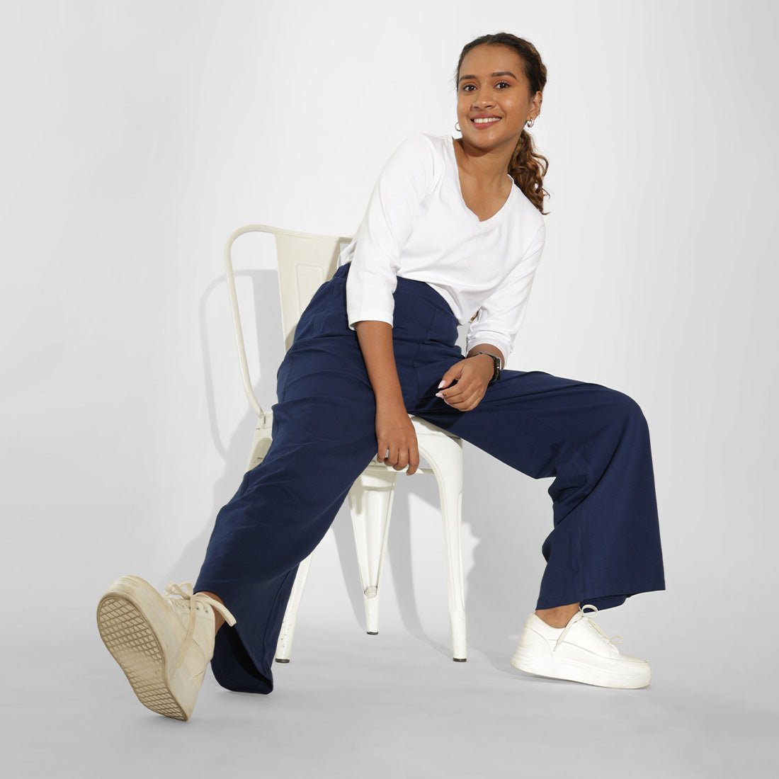 AM:PM Cotton Wide Legged Pants Tall - BlissClub